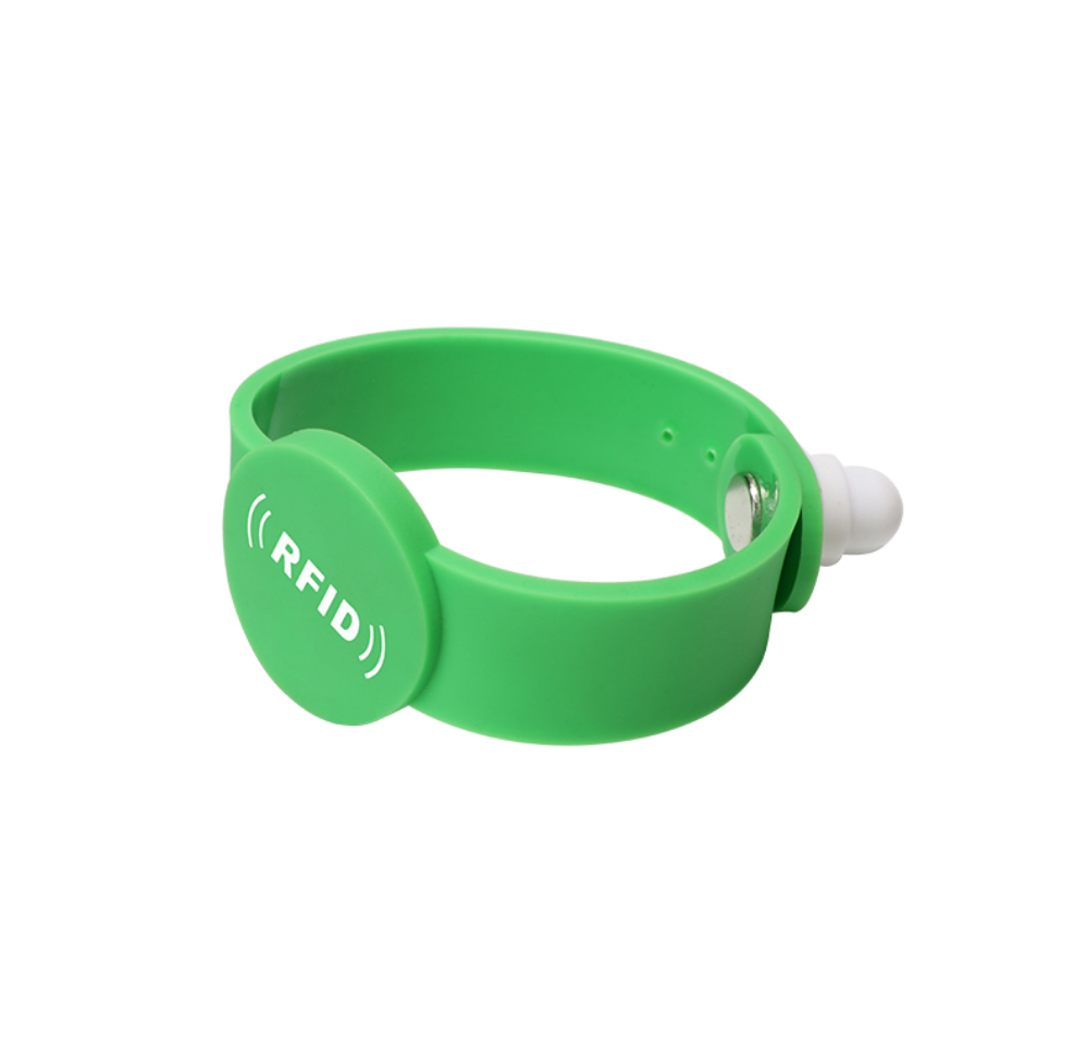 RFID bracelet access control IC card made of silicone material, waterproof silicone wristband, customized ID card