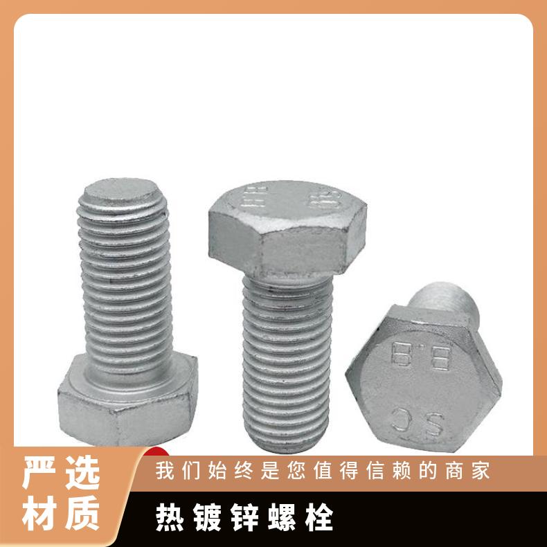 Wholesale of high-quality suppliers for photovoltaic special hot-dip galvanized bolts, hexagonal screws, national standard high-speed rail guardrail tunnels