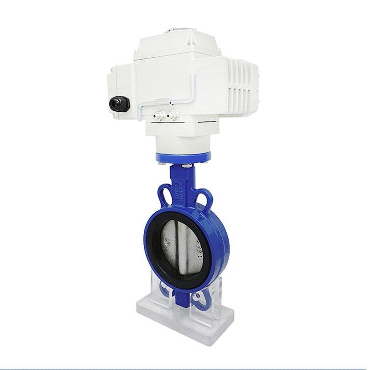 Yuanda Valve D971X-10/16 Center Line Soft Seal 80 Rubber lined DN150 Cast Iron Switch Electric Wafer Butterfly Valve