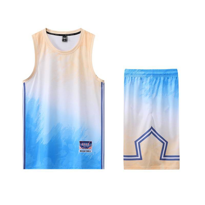 Foreign Trade Basketball Suit Set Men's Customized Jersey Printing Summer Sports Training Tank Top Competition Jersey Customization Team Uniform Customization