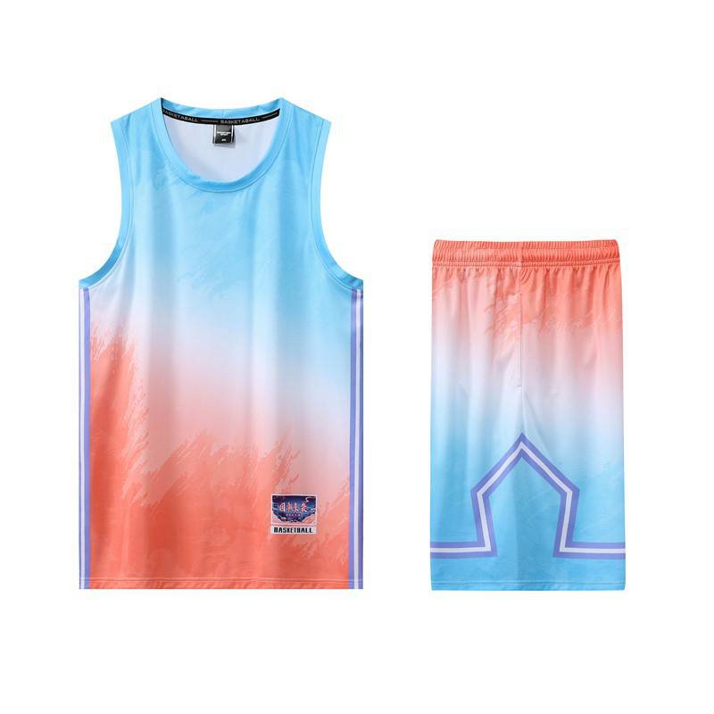 Foreign Trade Basketball Suit Set Men's Customized Jersey Printing Summer Sports Training Tank Top Competition Jersey Customization Team Uniform Customization