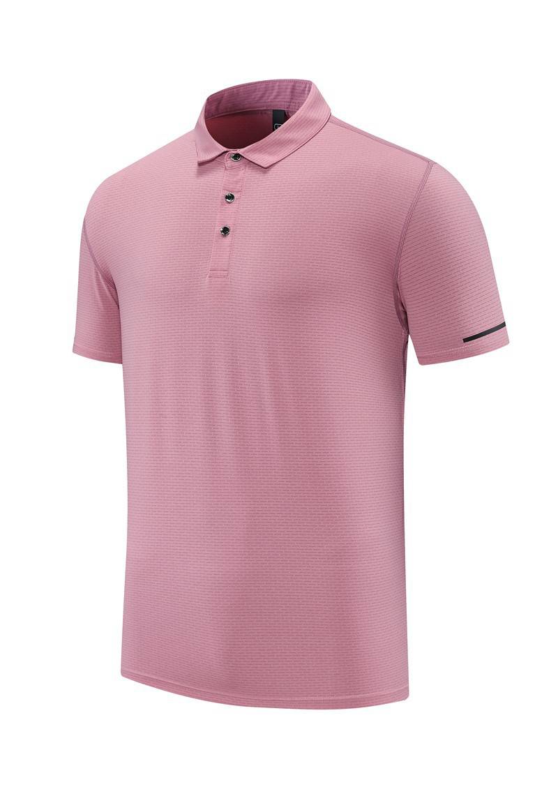 ***Casual nylon polo shirt, quick drying t-shirt, collar top, work clothes, cultural shirt, embroidered logo with lettering