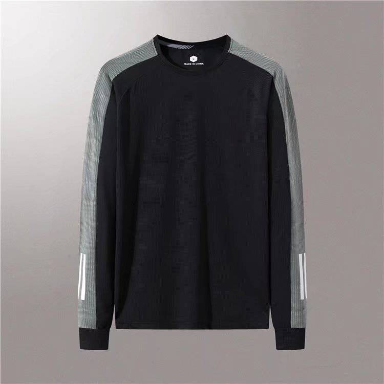 ***Sports Long Sleeve Men's T-shirt Women's Autumn Solid Color Casual Couple Breathable Quick Drying Fashion Top T-shirt