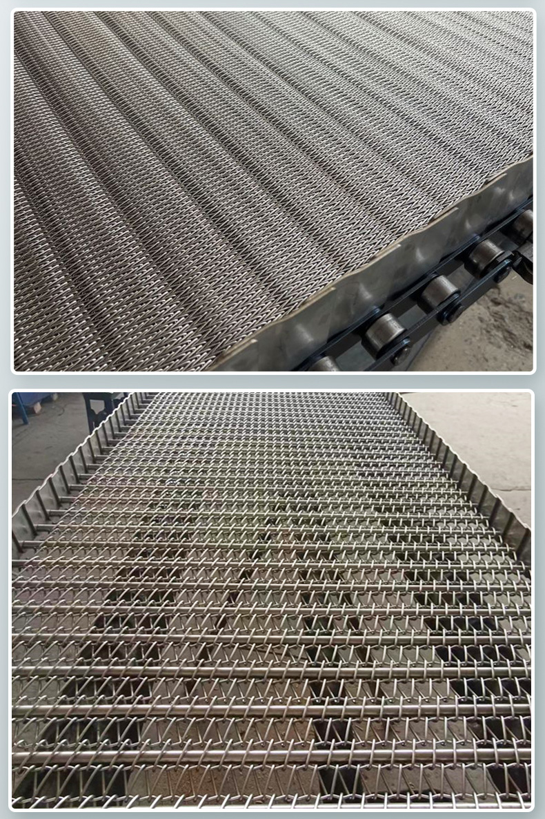 Steamer stainless steel mesh belt with high temperature resistance and high load-bearing capacity Dumplings frozen seafood processing tunnel conveyor belt Jiayu