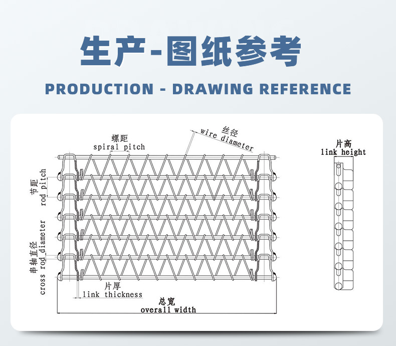 Steamer stainless steel mesh belt with high temperature resistance and high load-bearing capacity Dumplings frozen seafood processing tunnel conveyor belt Jiayu