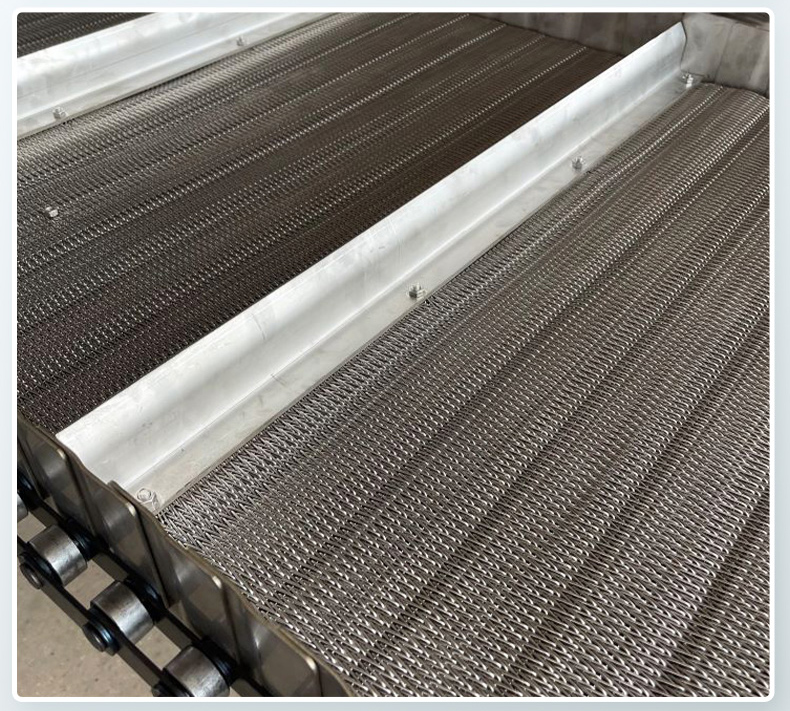 Steamer stainless steel mesh belt with high temperature resistance and high load-bearing capacity Dumplings frozen seafood processing tunnel conveyor belt Jiayu