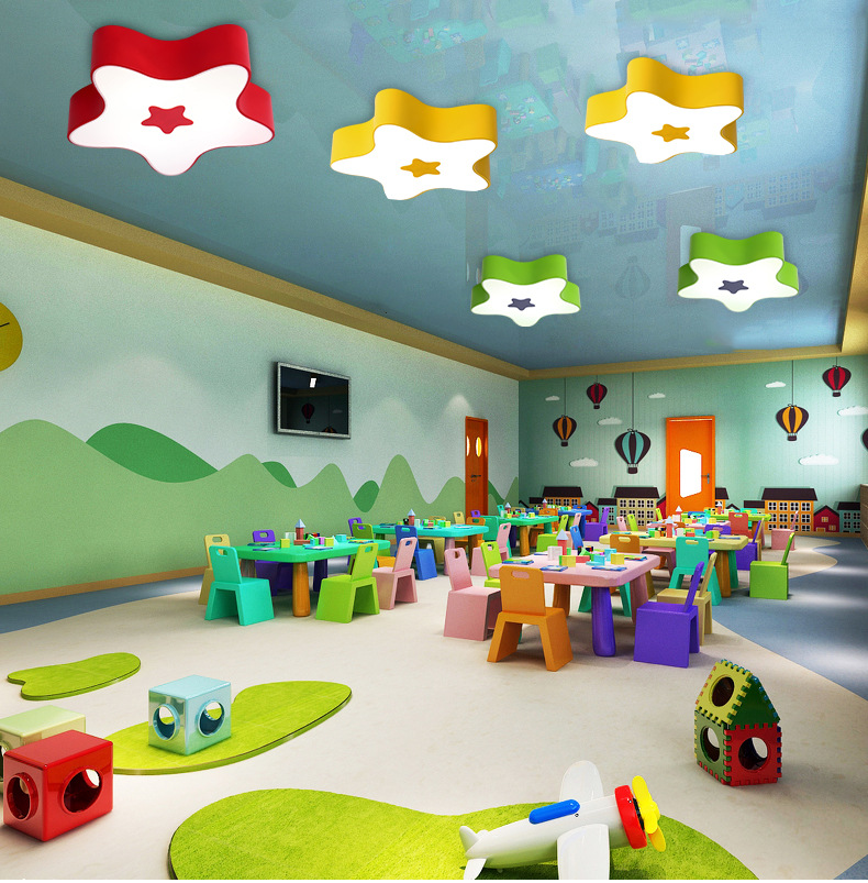 Hemiaomiao Creative Ceiling Light Children's Room Cloud Star Cartoon Children's Classroom Light Amusement Park Mother and Child Store Light