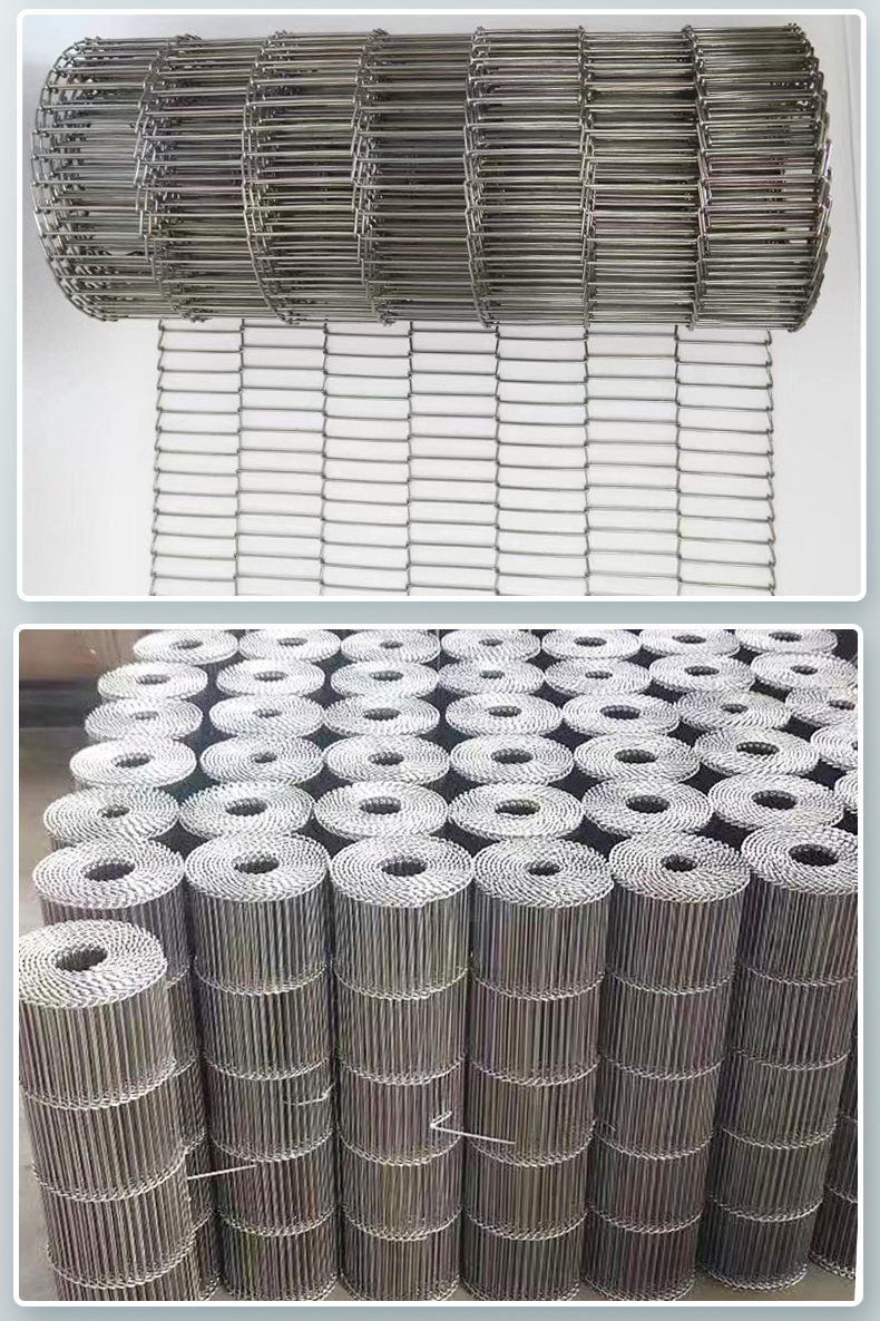 Jiayu B mesh belt manufacturer, flour cake packaging conveyor, conveyor belt, high temperature resistant and not easily deformed