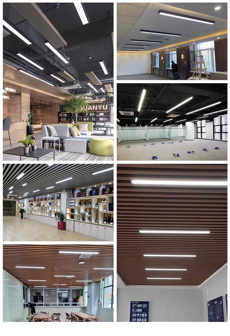 Hemiaomiao Office Aluminum Light LED Long Strip Light Shopping Mall Ceiling Light Aluminum Square Strip Light 30 Wide