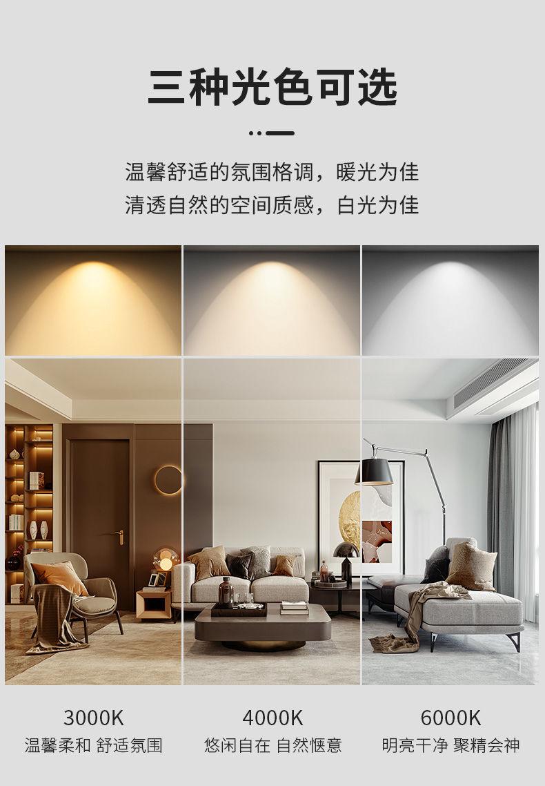 LED anti glare human body induction spotlights, embedded stairs, hallways, hallways, ceiling lights, light controlled downlights