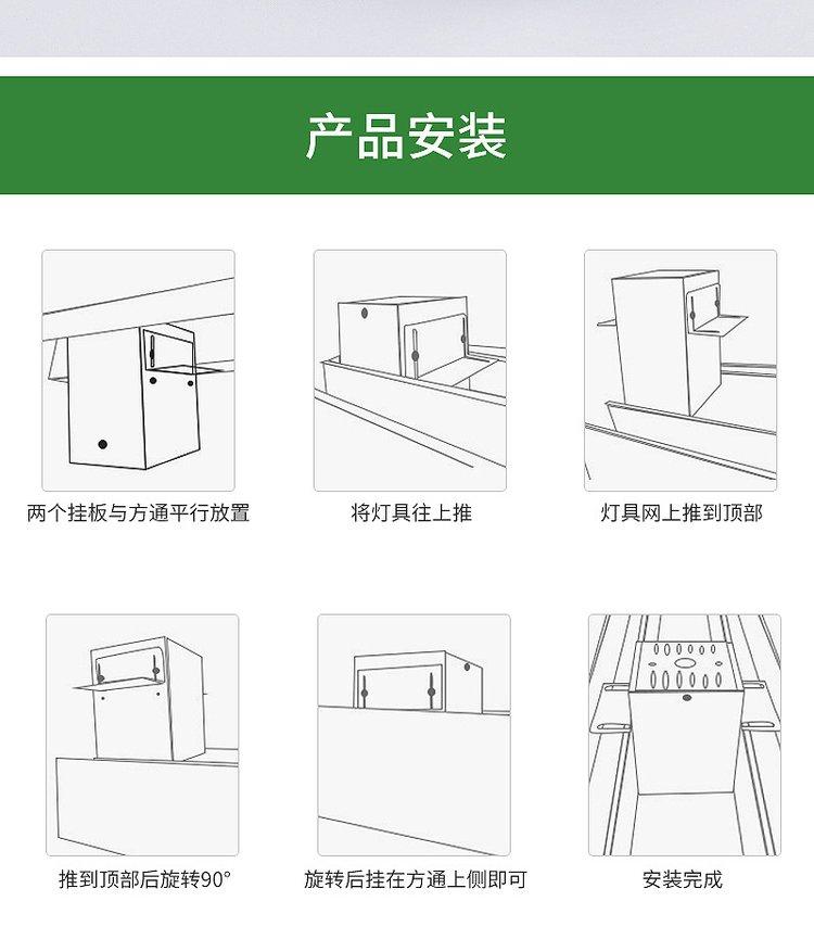 Aluminum square pendant lamp 10cm LED double head down lamp COB tank grille spot lamp magnetic suction non main ceiling lamp