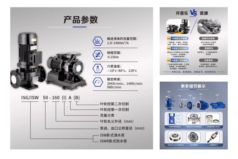 KQLW single stage single suction high-temperature circulating pump centrifugal pump KPL Kaiquan same model wear-resistant and corrosion-resistant performance, stable and energy-saving