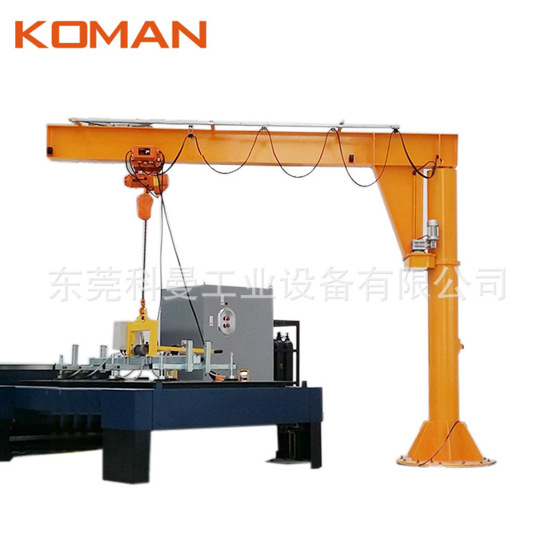 Pillar type electric cantilever crane, ton Koman Aviation vehicle traveling crane, large tonnage rocker arm crane