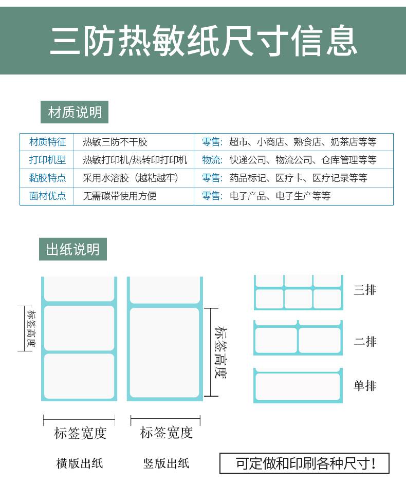 Three proof thermal label paper 20 * 20 * 2000 double row Jiabo barcode printer QR code adhesive sticker