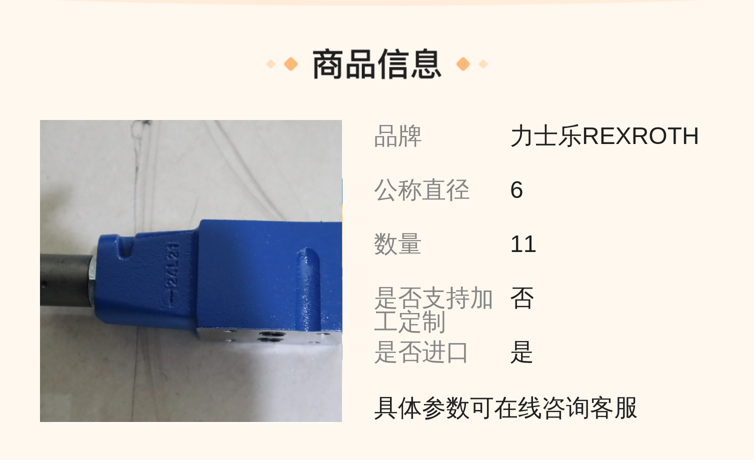 力士乐REXROTH蓝色铸铁液压阀 德国进口 0811104113