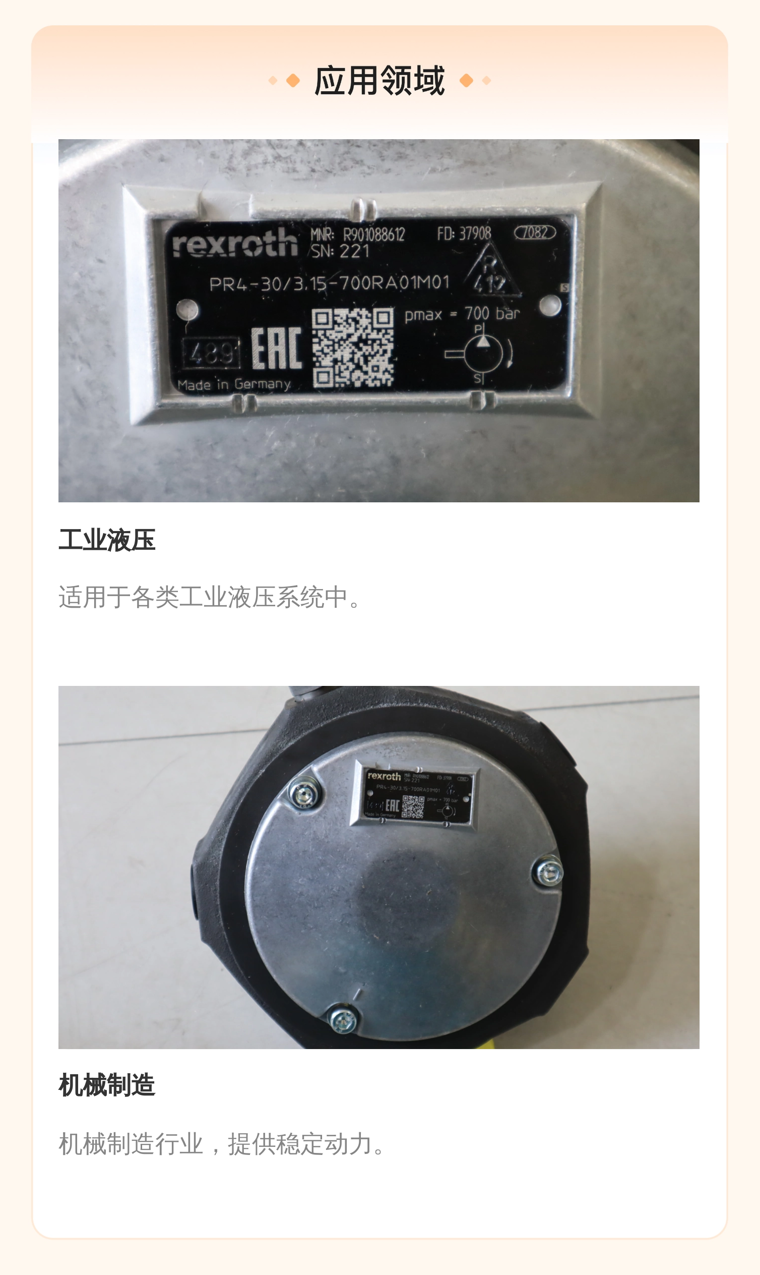 力士乐REXROTH柱塞泵R901088612 德国原装进口液压系统元件