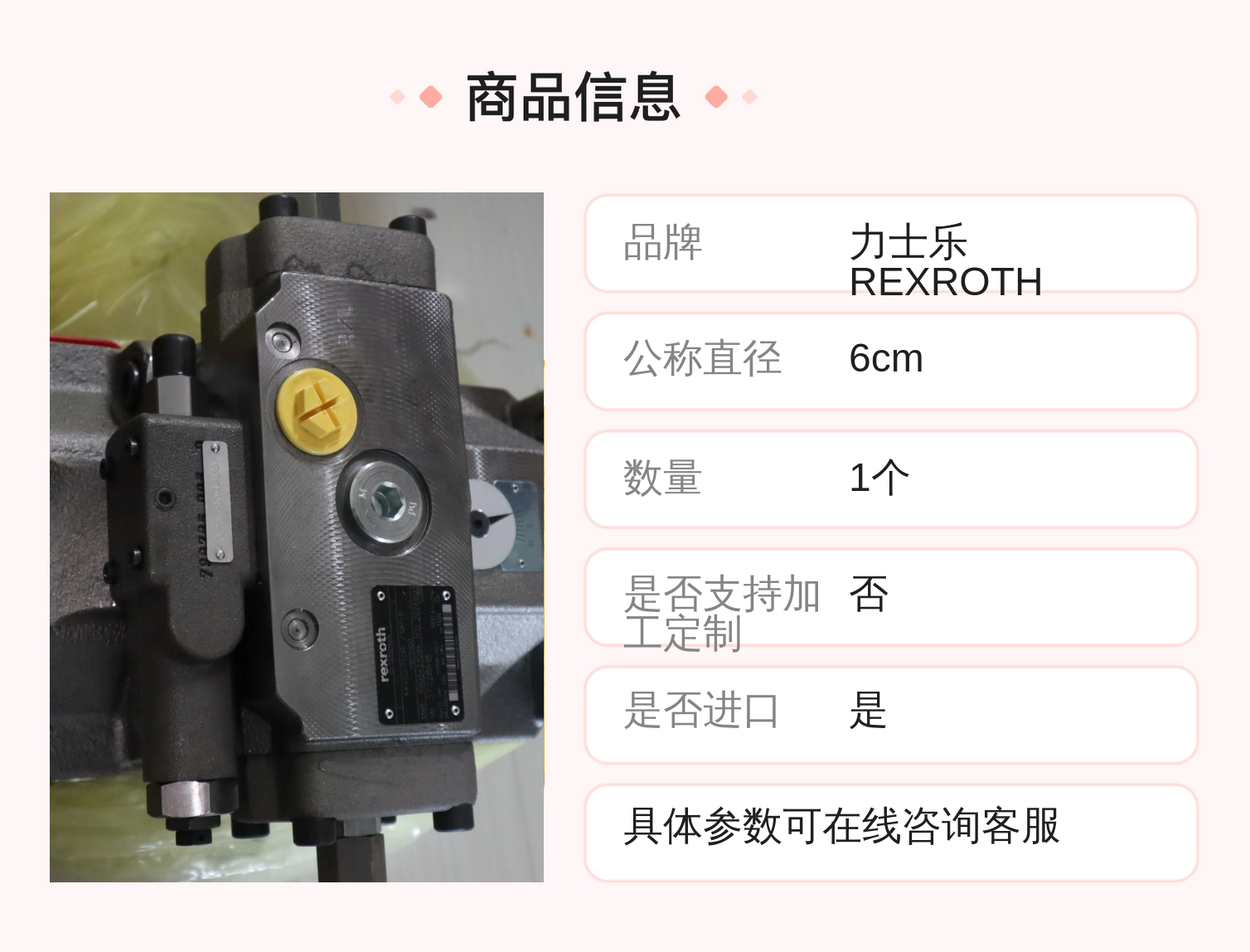 A4VSO71DR/30R-PPB13N00 R902423294 德国力士乐REXROTH柱塞泵