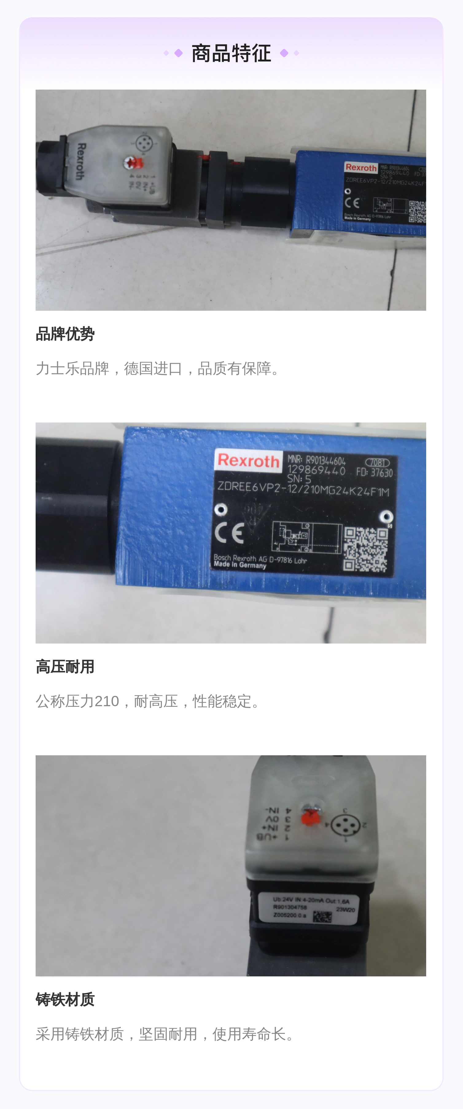 力士乐REXROTH蓝色铸铁减压阀R901344604德国进口