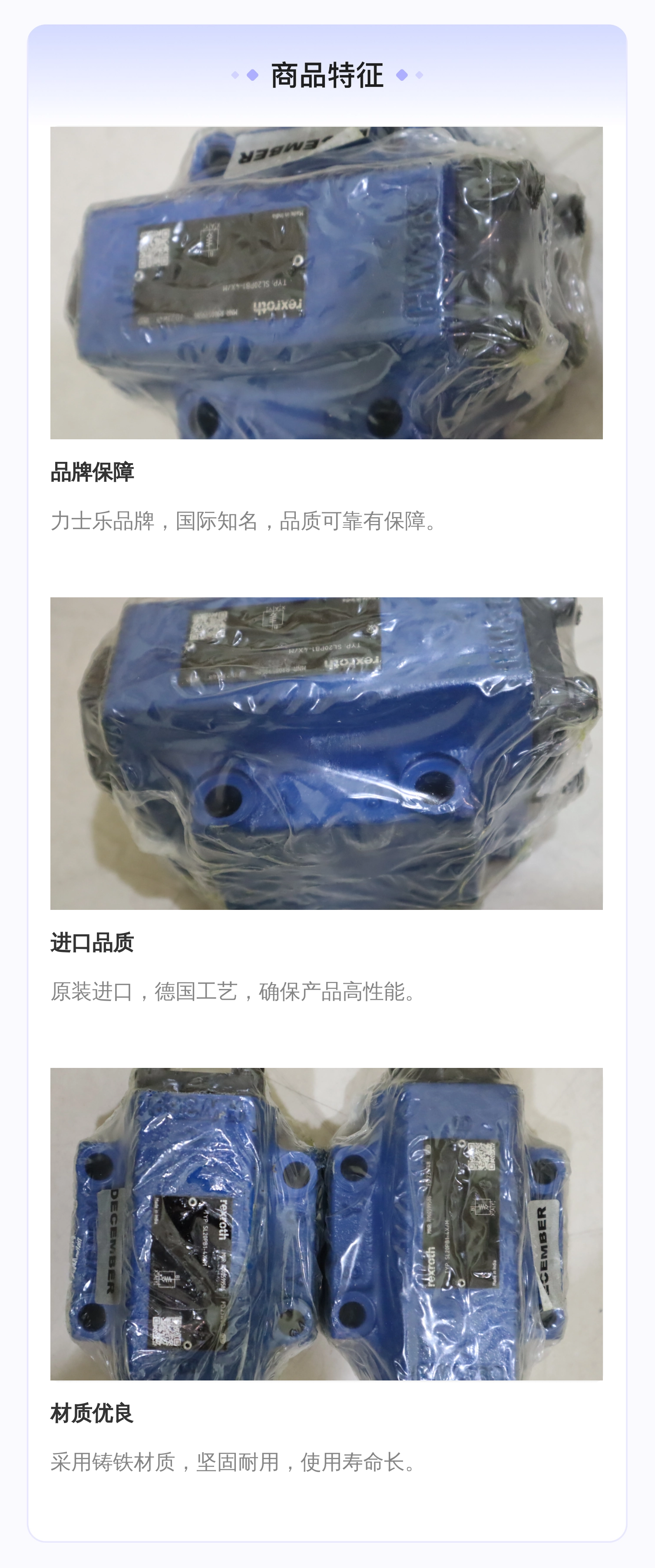 力士乐REXROTH单向阀 R900599586 液压系统配件