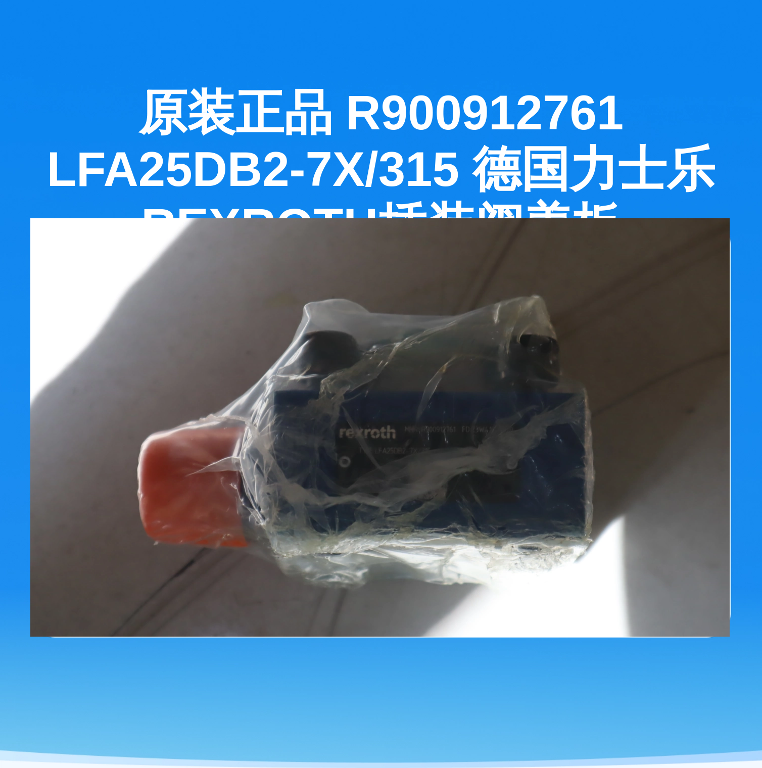 原装正品 R900912761 LFA25DB2-7X/315 德国力士乐REXROTH插装阀盖板