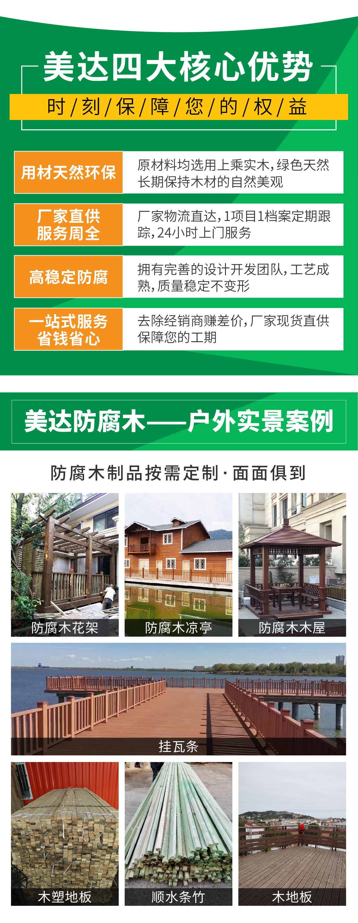 美达木业 房屋椽条檩条用 挂瓦条 顺水条 规格可定做