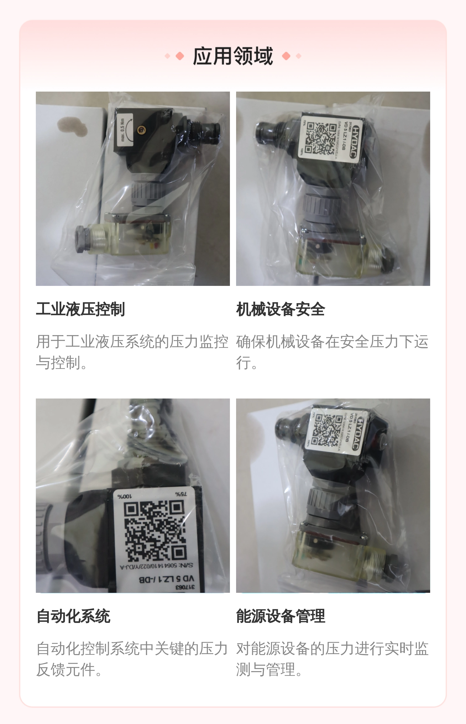 精品VD5LZ.1/-DB Y/DJ-A 317063 德国贺德克HYDAC压力开关