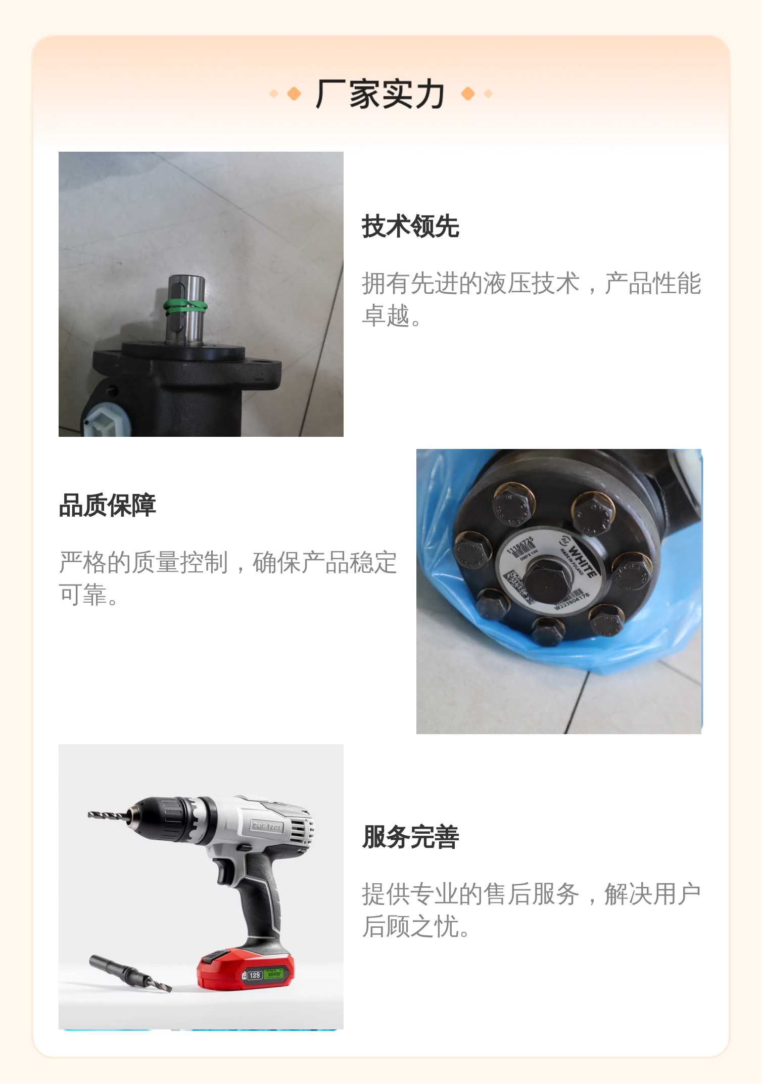 OMPX100 11186725 美国怀特WHITE液压马达丹佛斯DANFOSS