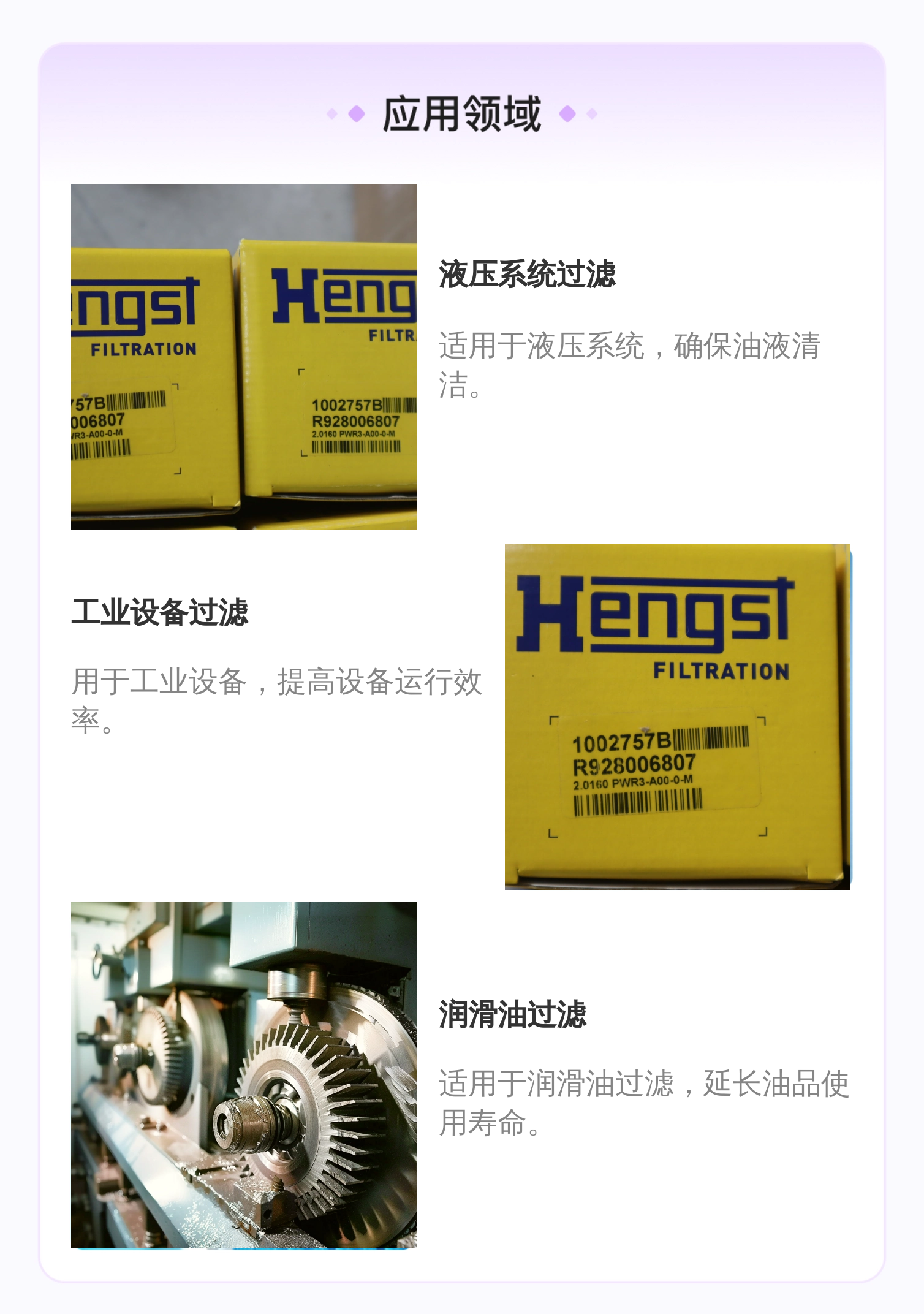 德国汉格斯特HENGST R928006807 2.0160 PWR3-A00-0-M 1002757B 滤芯