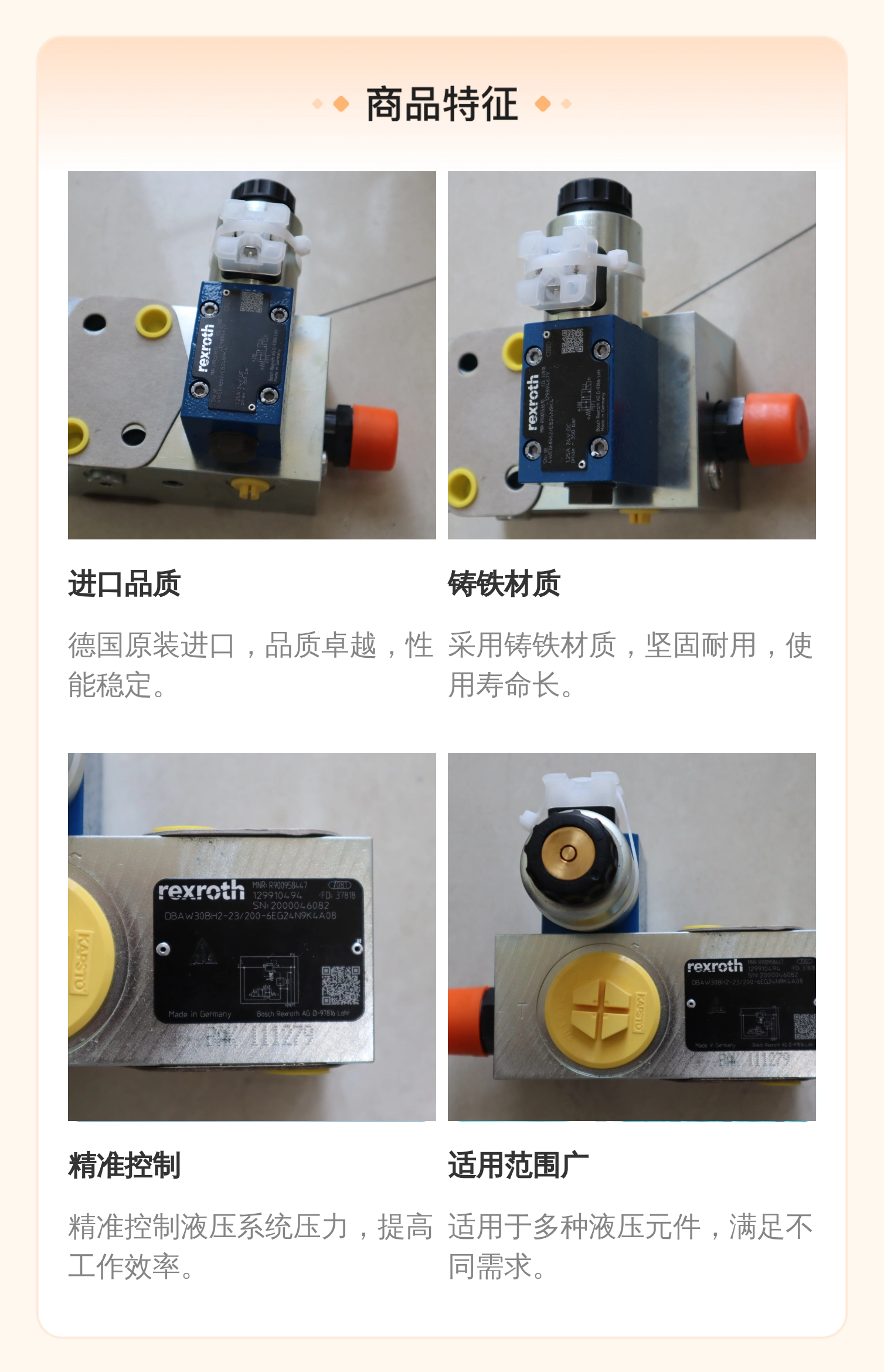 力士乐REXROTH进口铸铁溢流阀DBAW30BH2型号