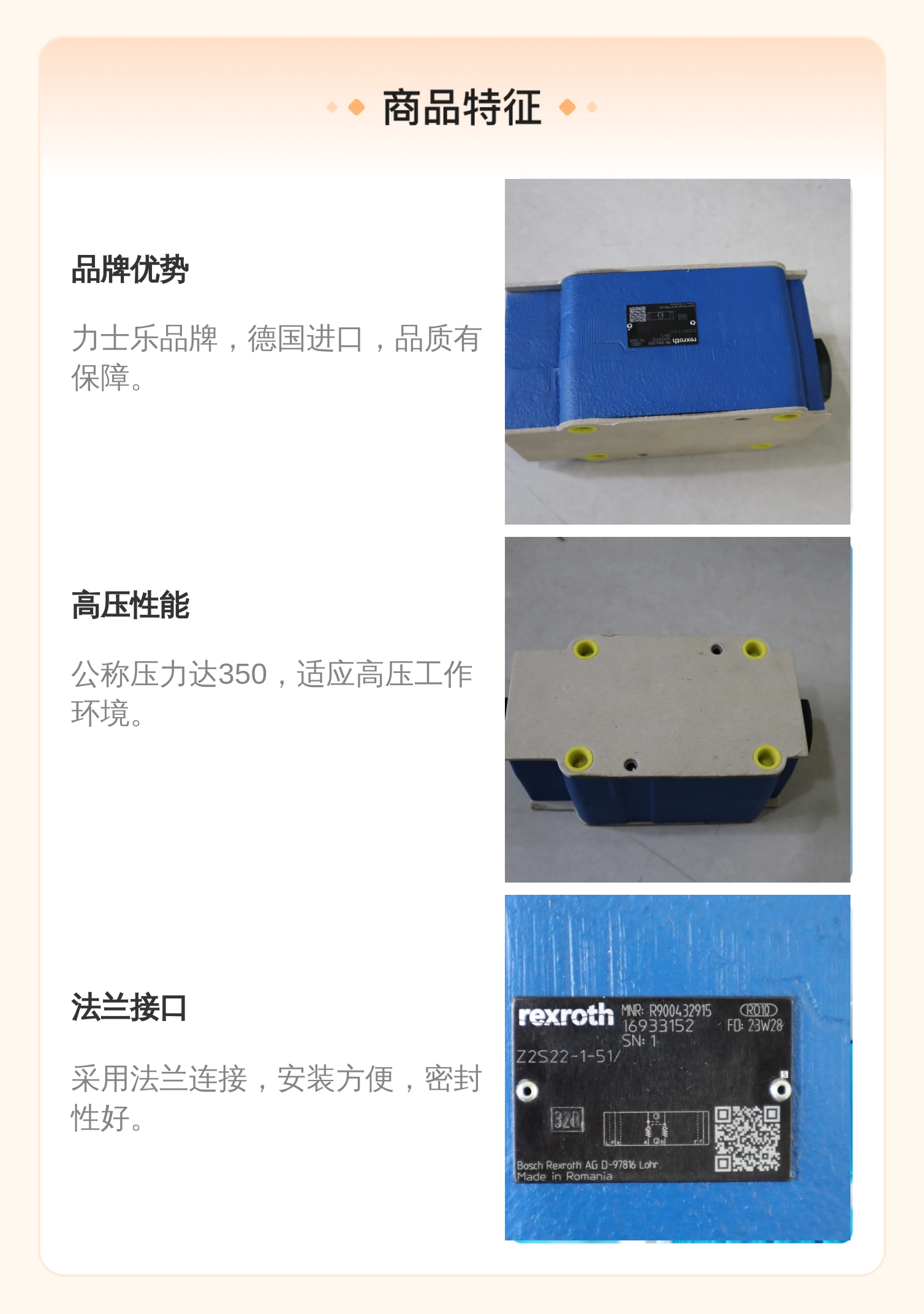 液压阀R900432915 Z2S22-1-51/ 德国力士乐REXROTH单向阀