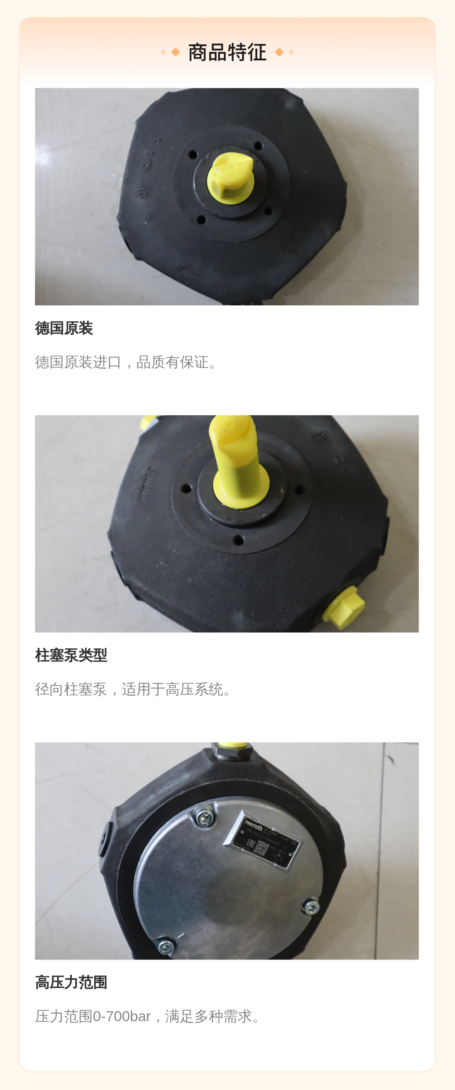 力士乐REXROTH柱塞泵R901088612 德国原装进口液压系统元件
