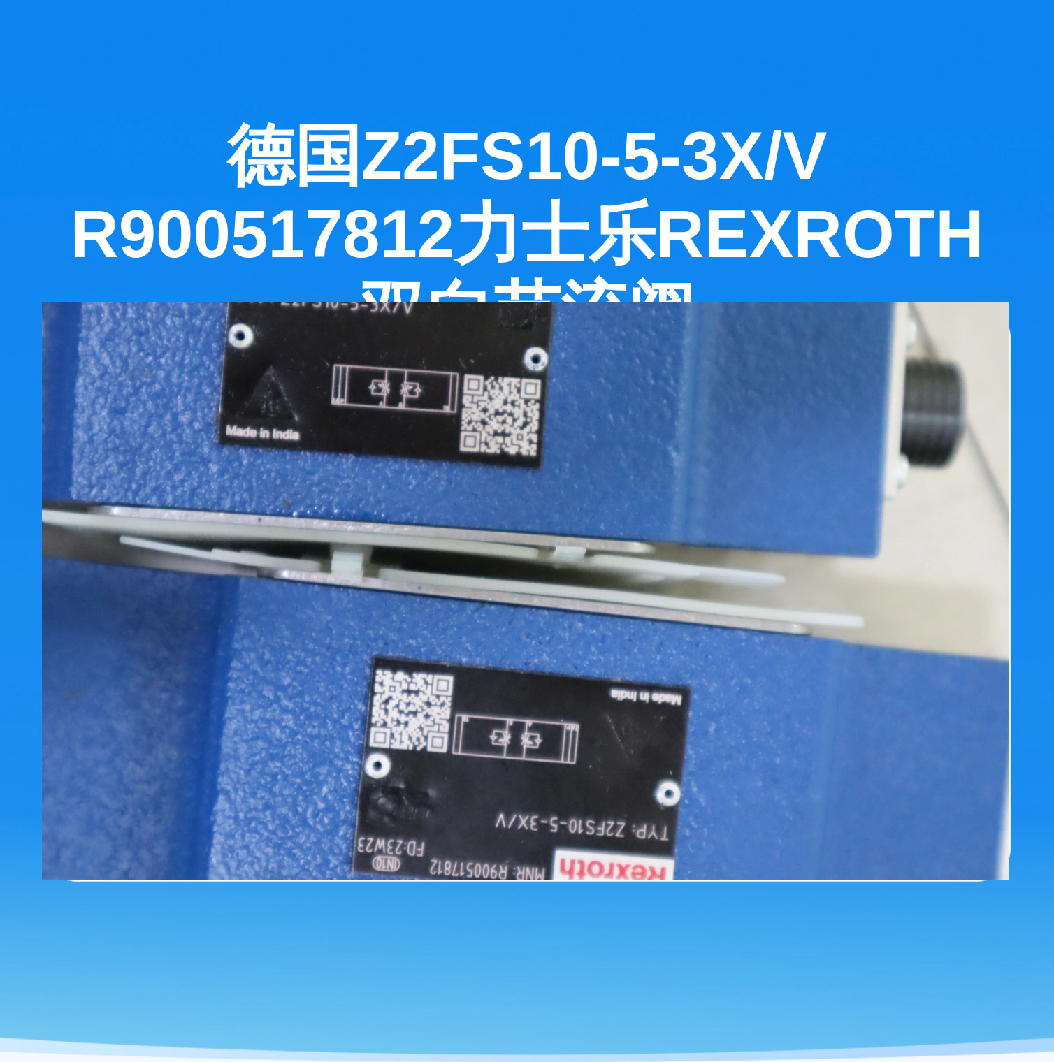 德国Z2FS10-5-3X/V R900517812力士乐REXROTH双向节流阀