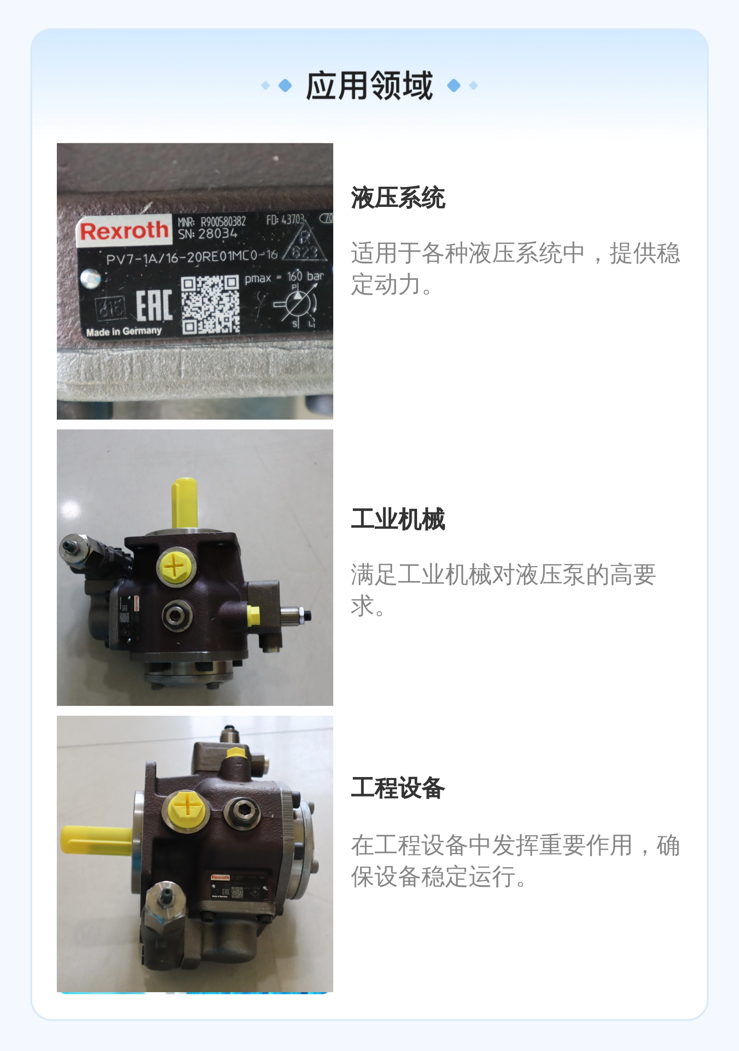 力士乐REXROTH蓝色铸铁叶片泵R900580382型号