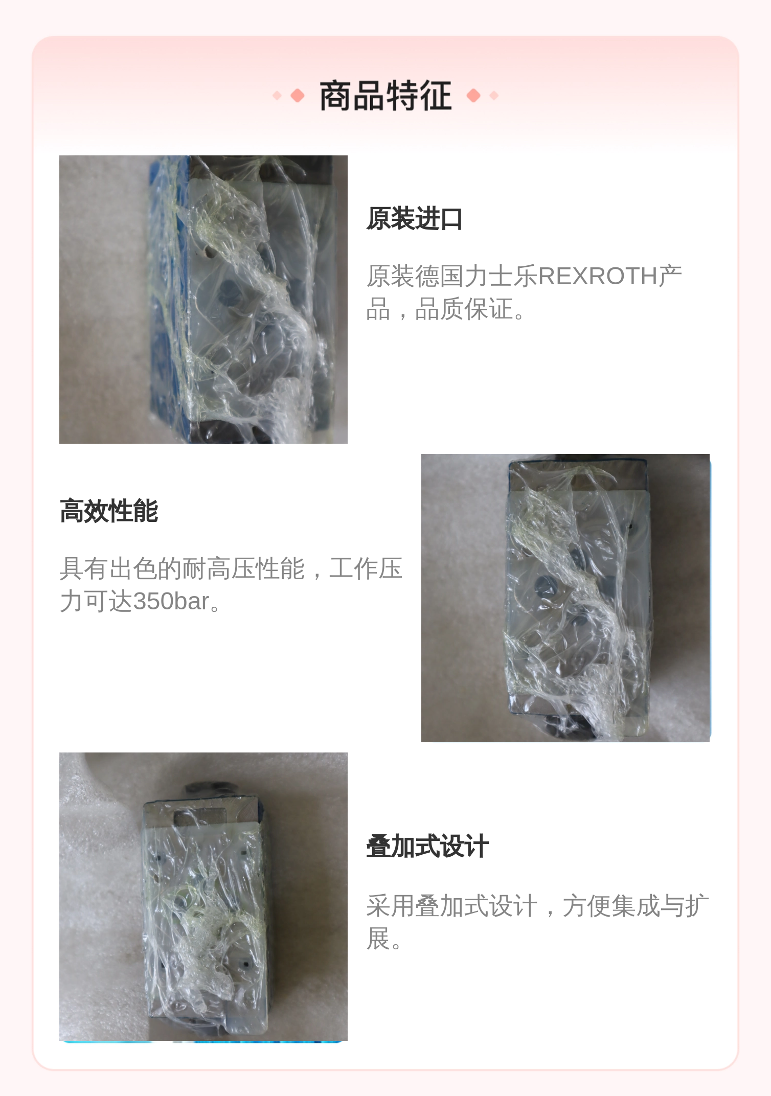 原装R900347504 Z2S6-1-64/V 德国力士乐REXROTH叠加式单向阀