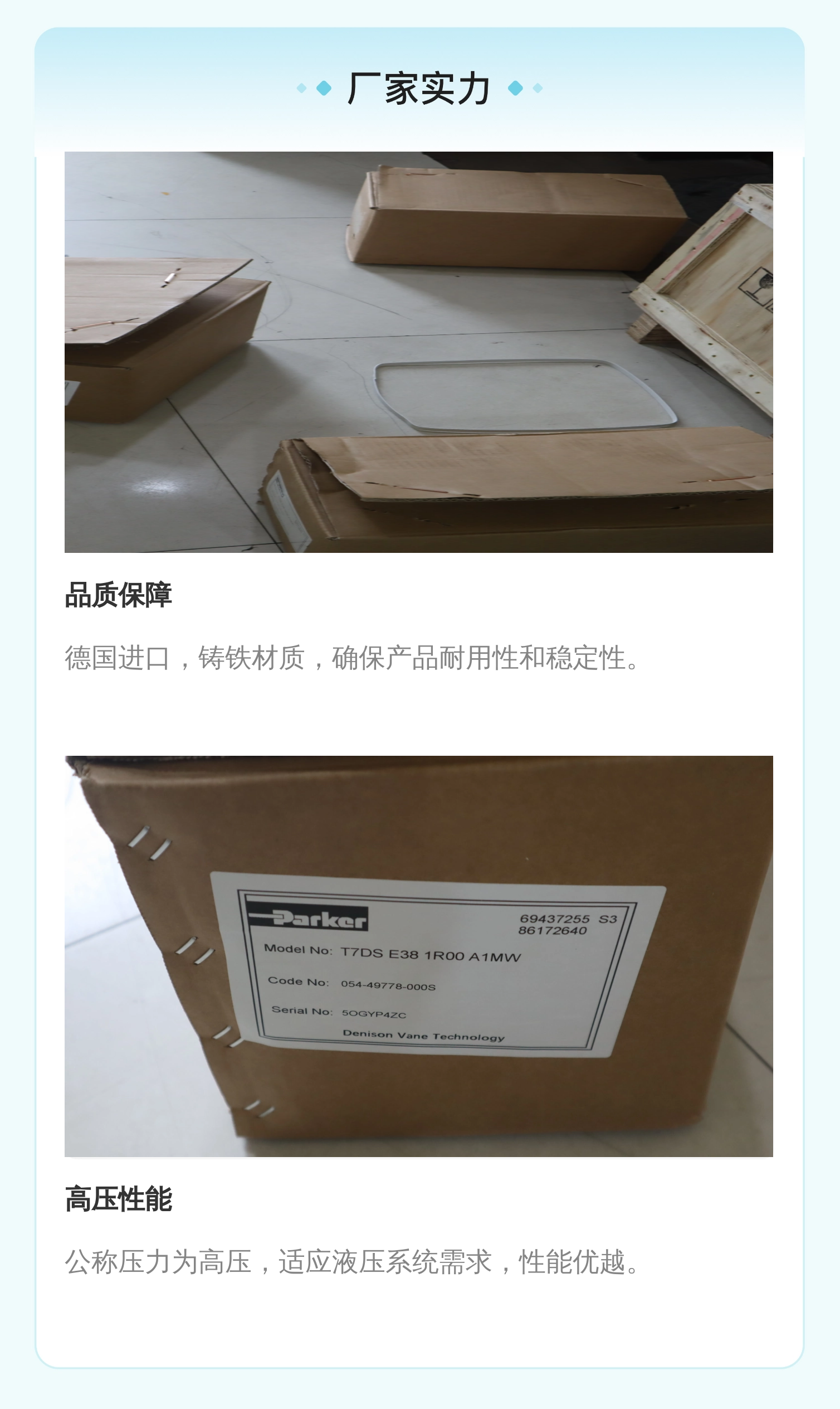 PARKER派克T7DS E38液压叶片泵 德国进口 铸铁材质 黑色11个装