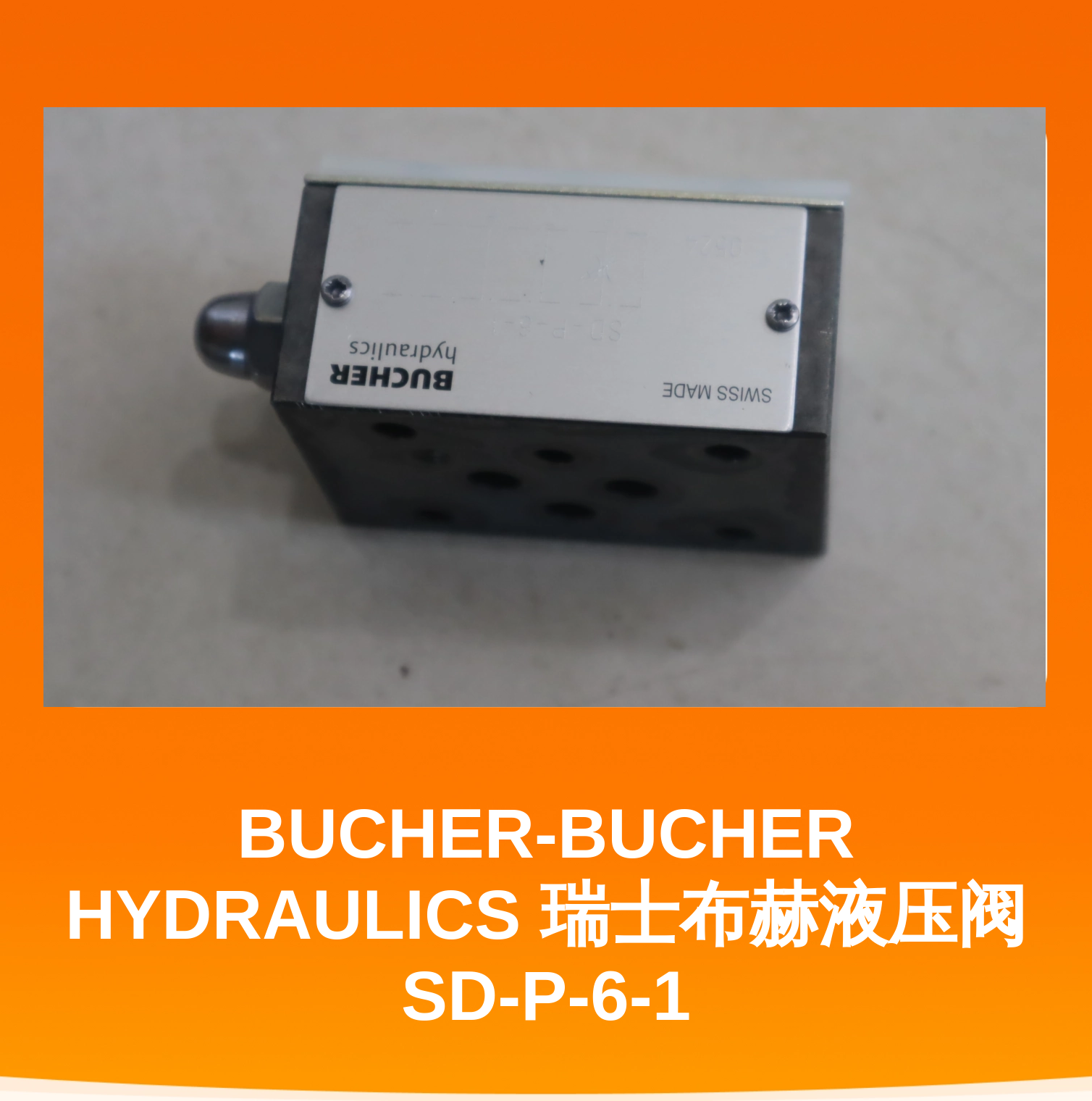 BUCHER-BUCHER HYDRAULICS 瑞士布赫液压阀SD-P-6-1