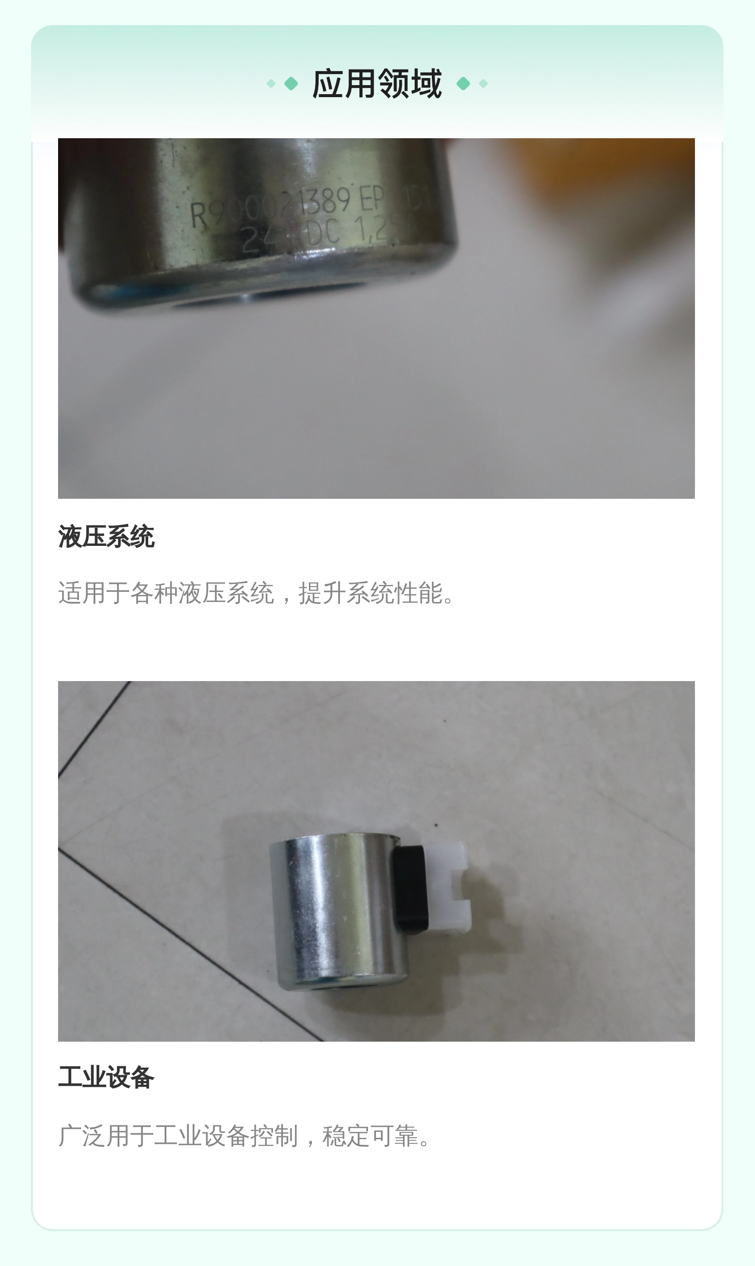精品线圈 R900021389 EP 24V DC 1.25A 德国力士乐REXROTH电磁阀线圈