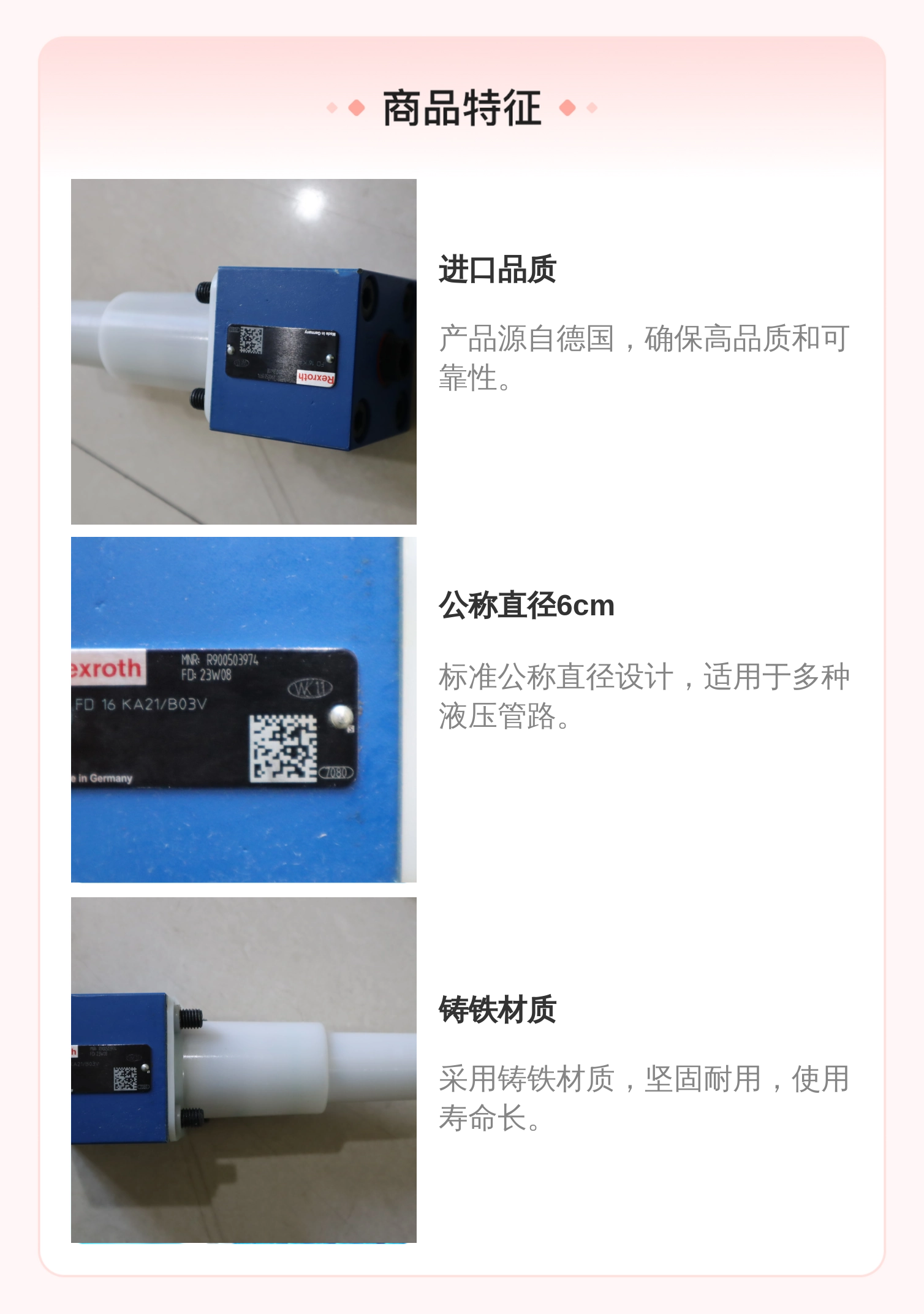 FD16KA21/B03V FD16KA20/B03V R900503974 德国力士乐REXROTH平衡阀