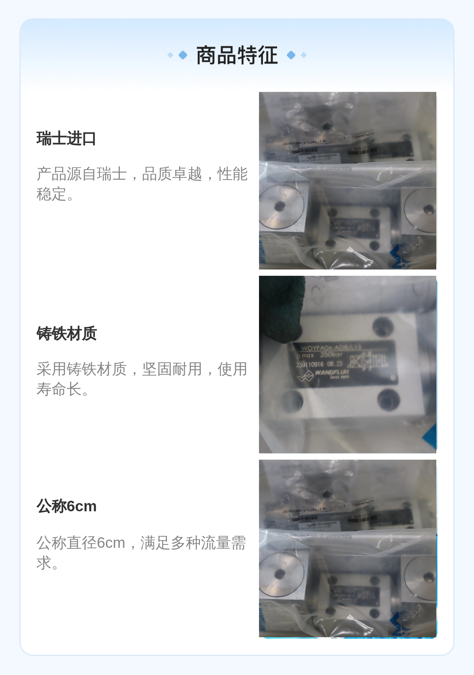 WDYFA06-ADB/L15 SWISS MADE 瑞士万福乐WANDFLUH比例阀