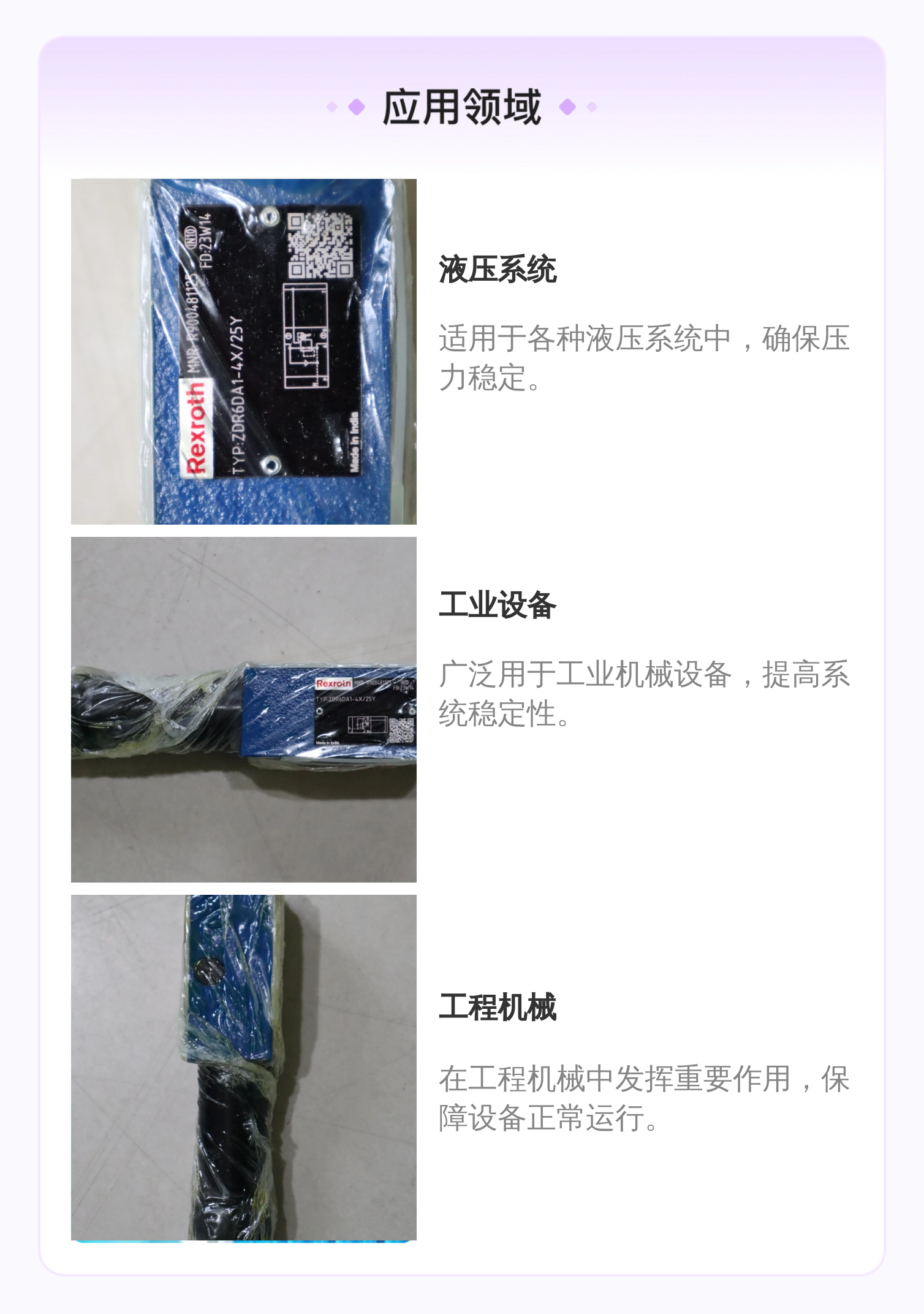 力士乐REXROTH R900481125减压阀 铸铁材质 蓝色液压系统用