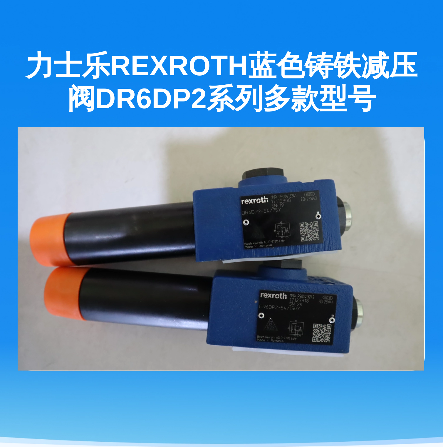力士乐REXROTH蓝色铸铁减压阀DR6DP2系列多款型号