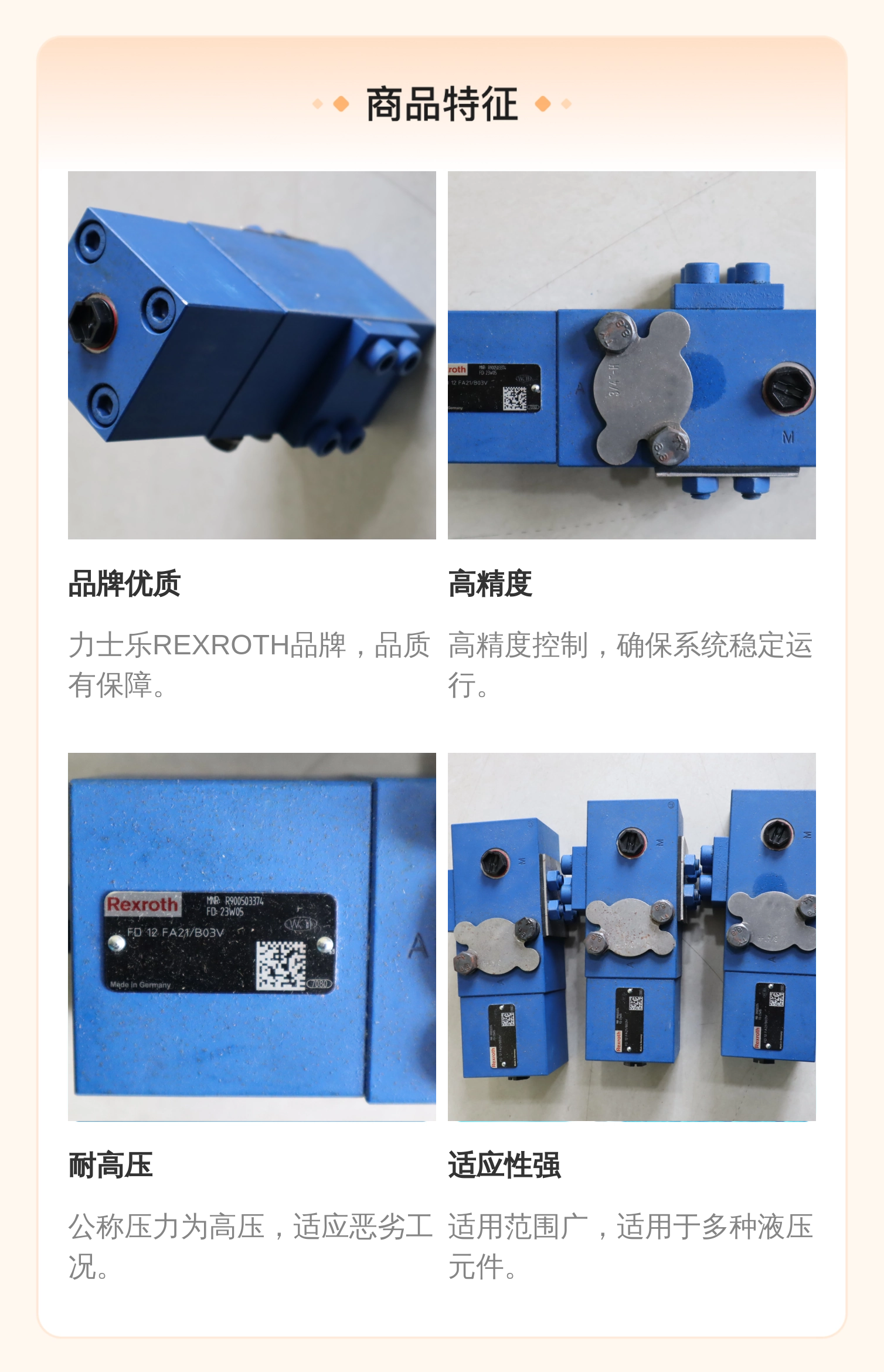 德国力士乐REXROTH节流阀平衡阀R900503374液压系统专用