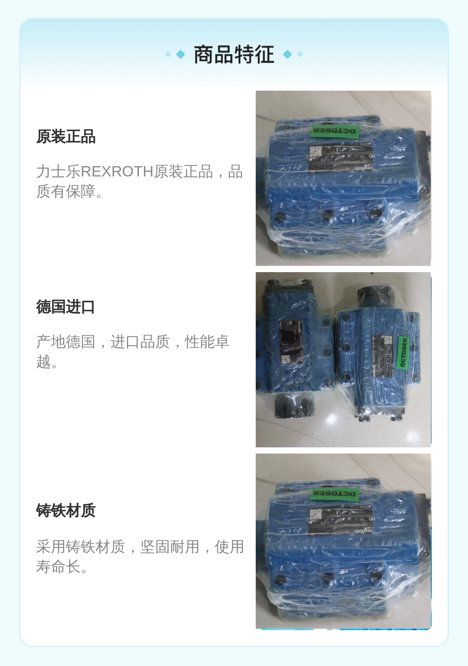 力士乐REXROTH原装正品单向阀 R900587560 SL30PA系列
