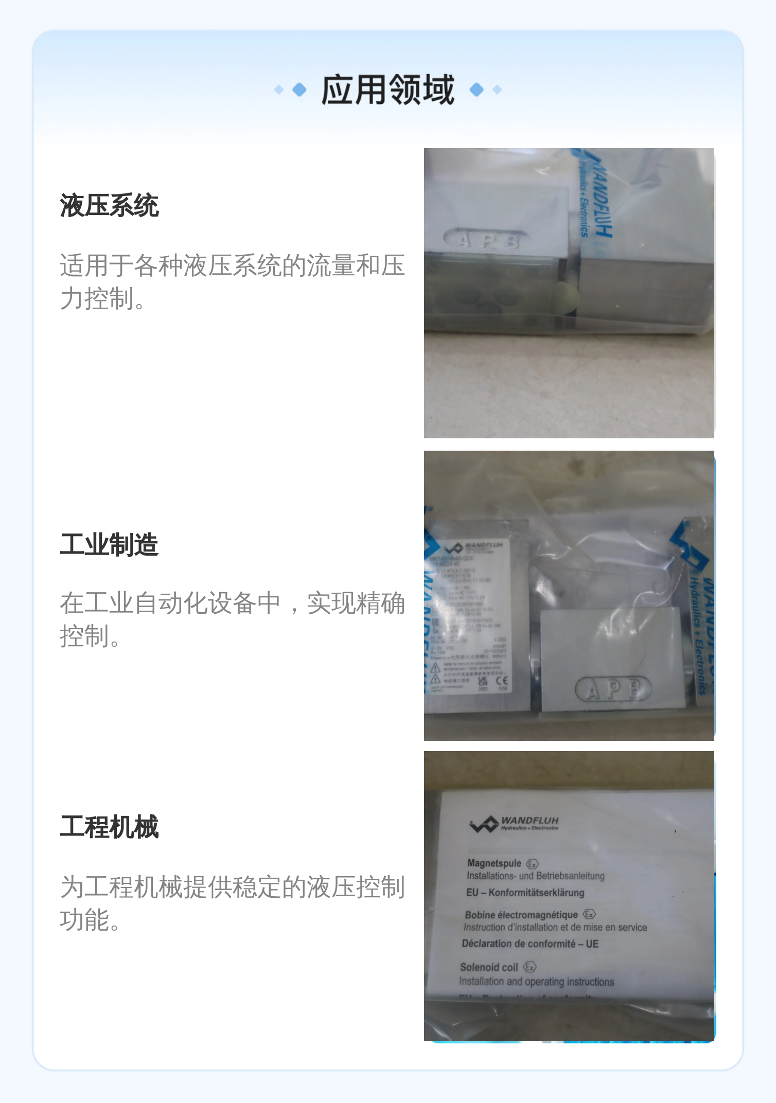 WDYFA06-ADB/L15 SWISS MADE 瑞士万福乐WANDFLUH比例阀