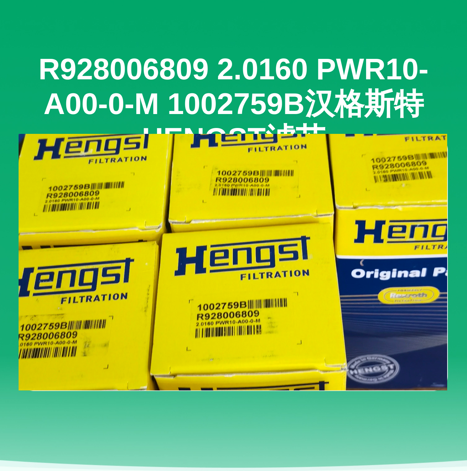 R928006809 2.0160 PWR10-A00-0-M 1002759B汉格斯特HENGST滤芯