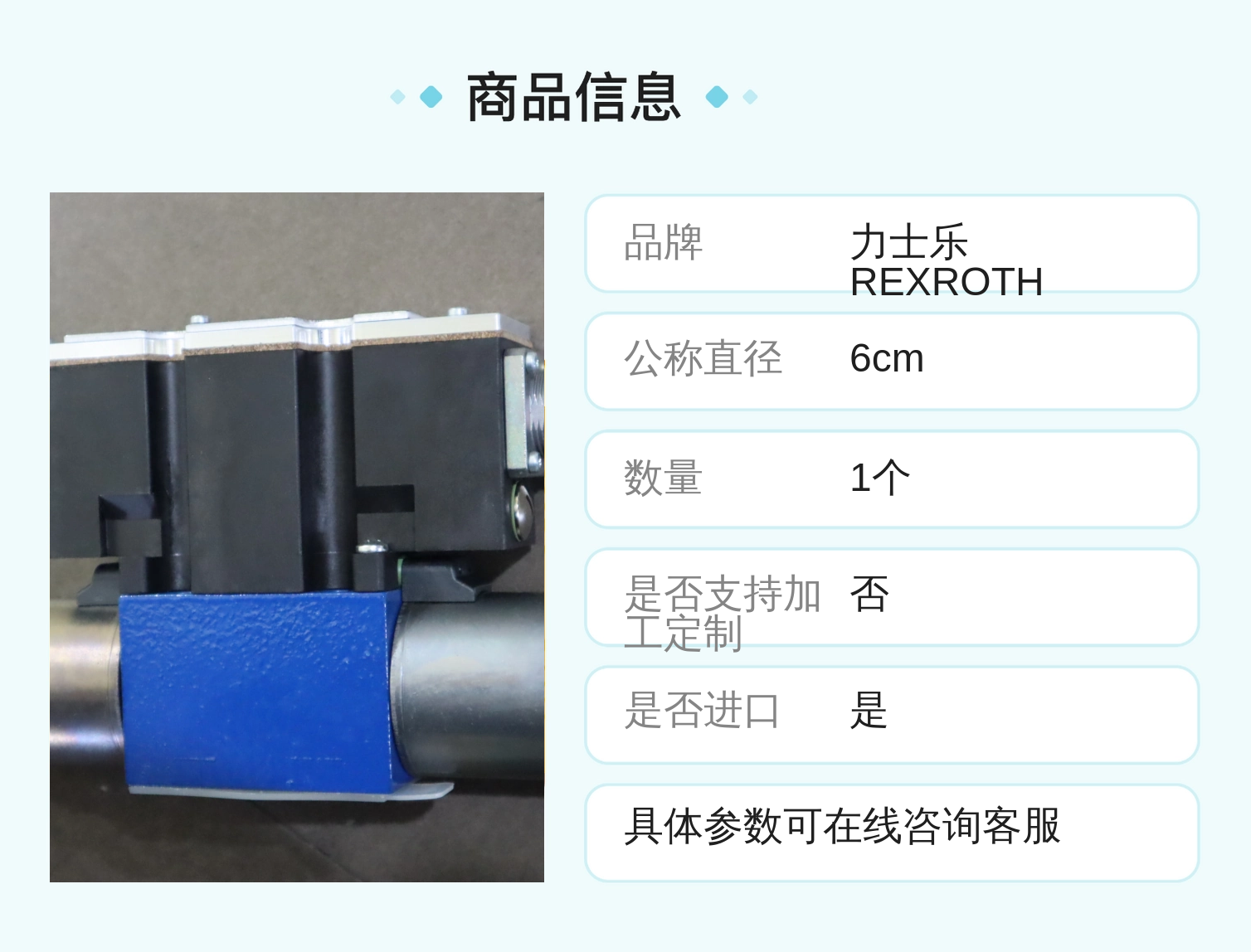 4WRAE6W07-20/G24K31/F1V R900778280 德国力士乐REXROTH比例阀