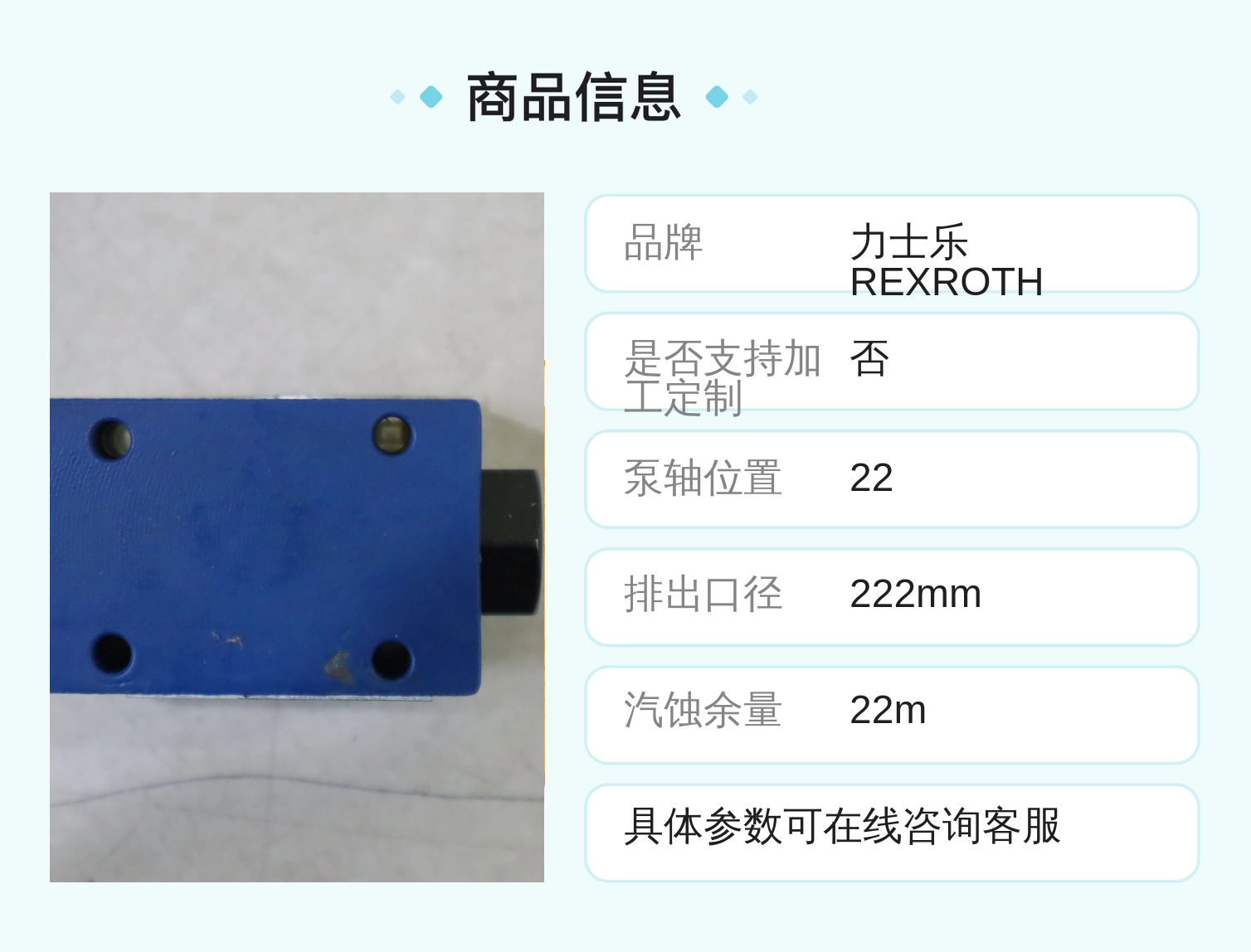 德国力士乐REXROTH单向阀SV6PB1系列进口铸铁