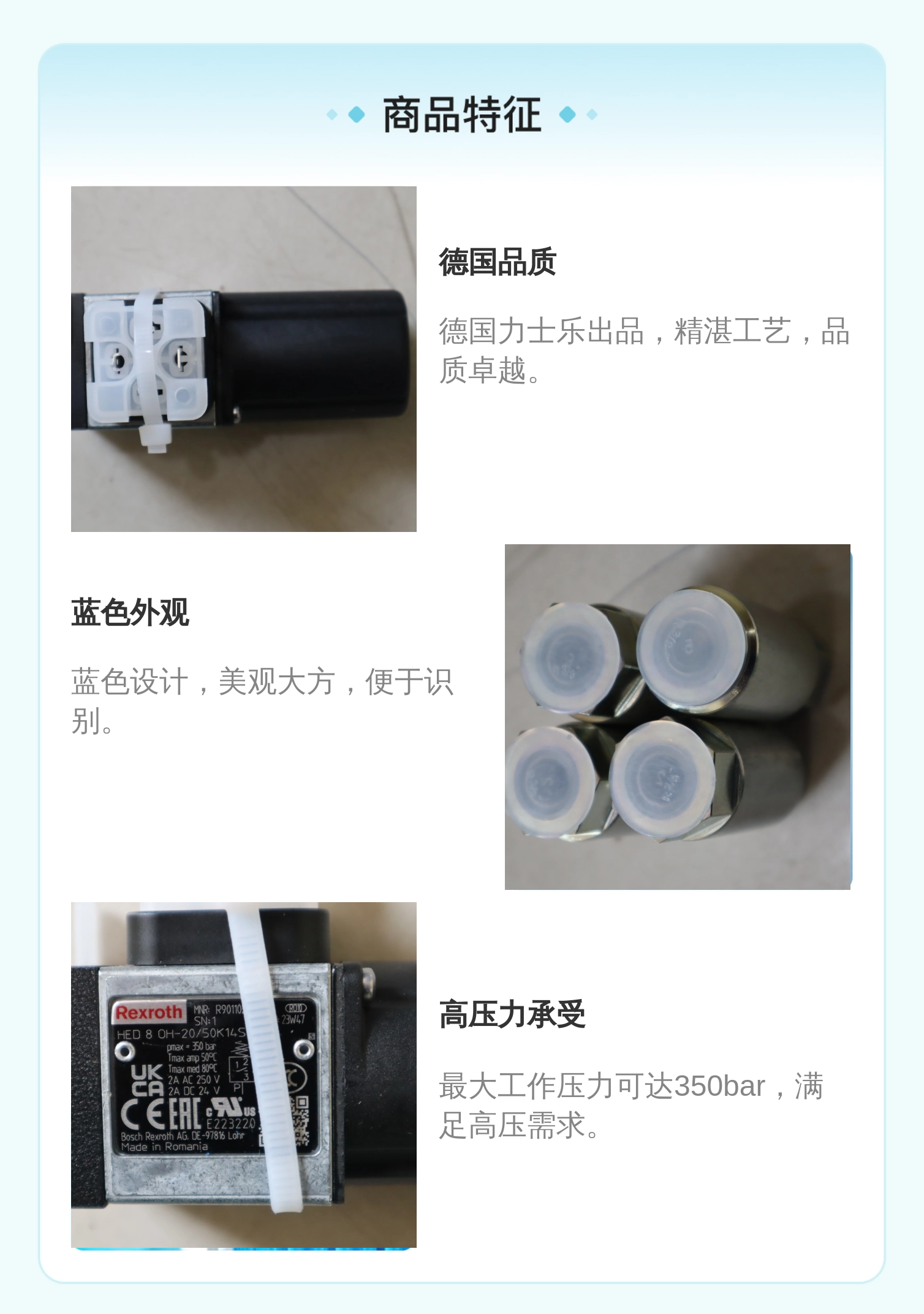 德国力士乐REXROTH蓝色压力开关HED8OH-2X/50K14S