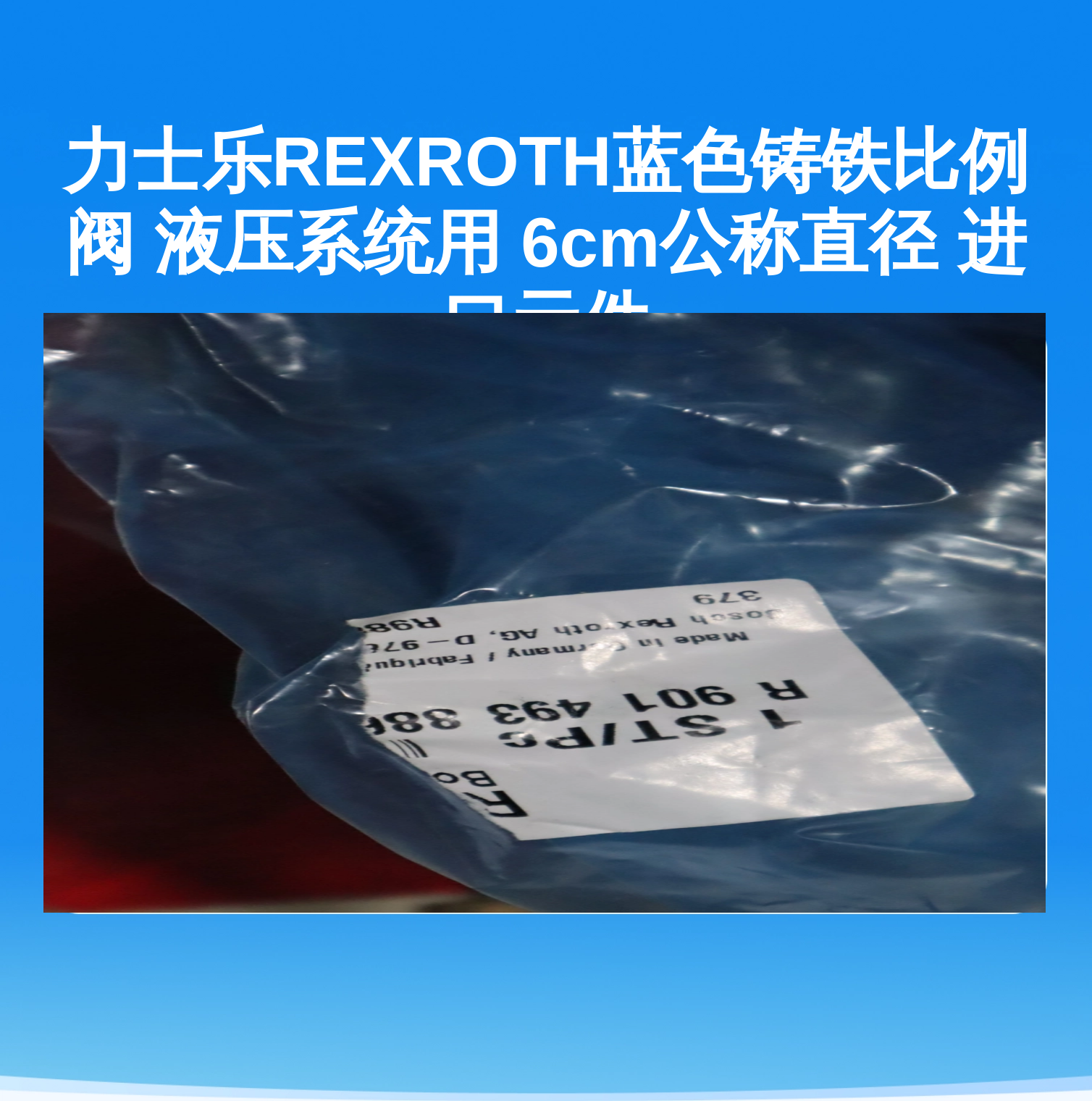 力士乐REXROTH蓝色铸铁比例阀 液压系统用 6cm公称直径 进口元件