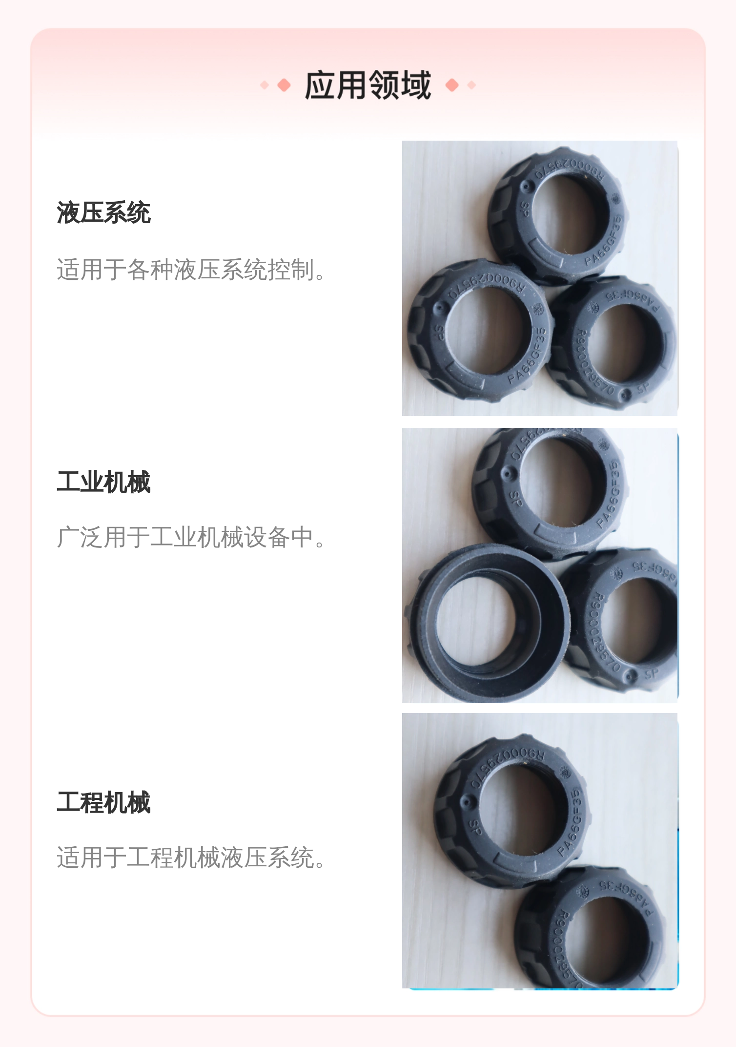 德国REXROTH力士乐电磁阀配件螺母盖子PA66GF35